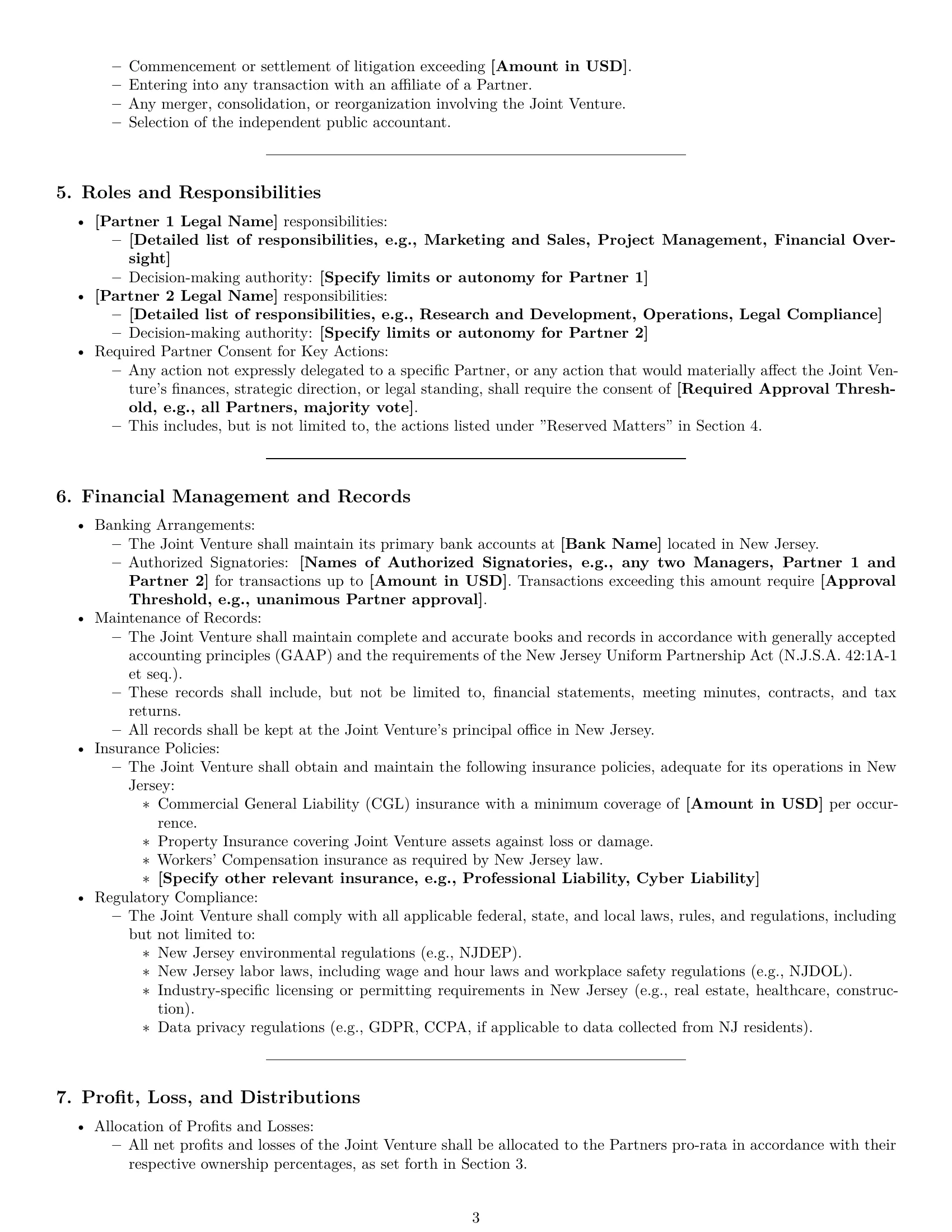 Preview page 3 of Pro New Jersey joint venture agreement template