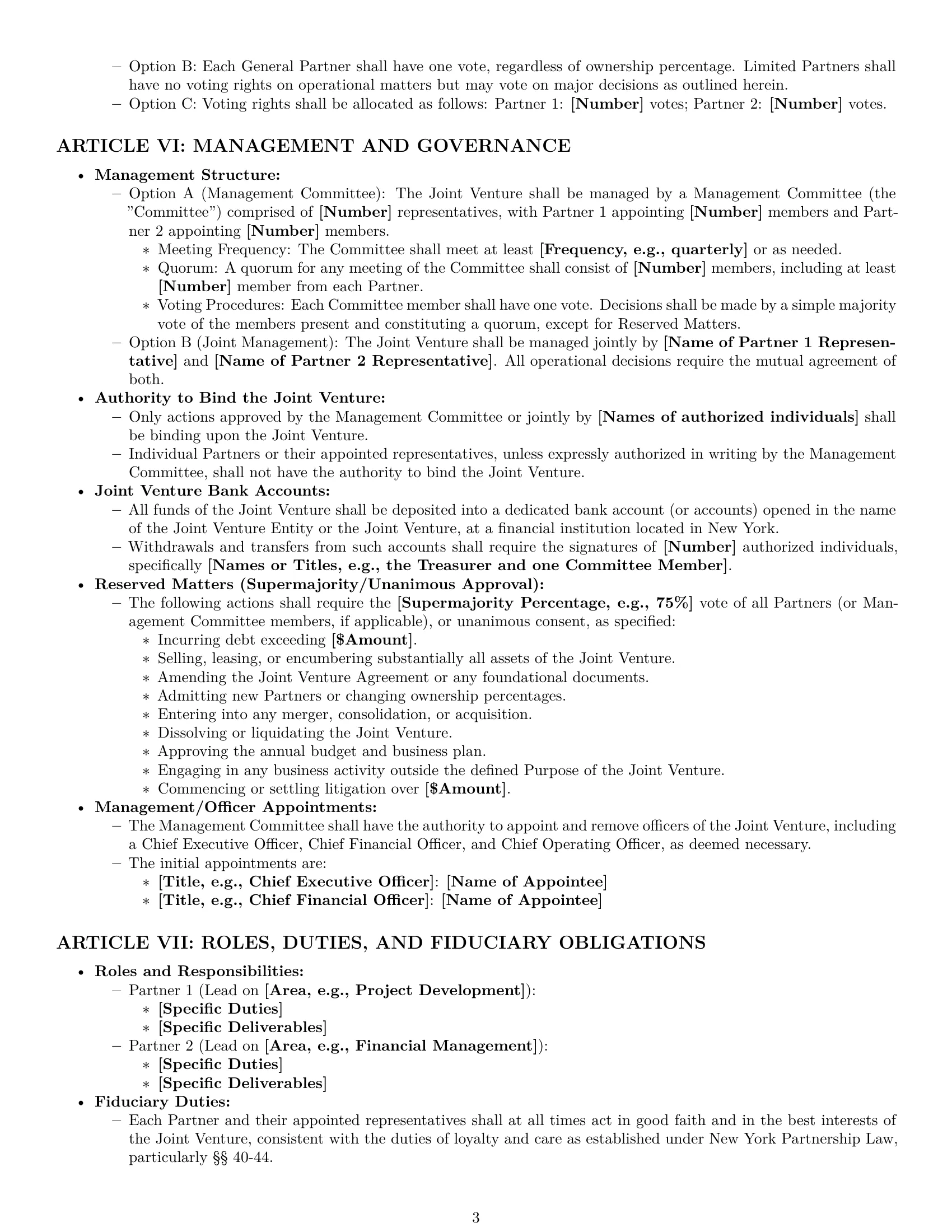Preview page 3 of Pro New York joint venture agreement template