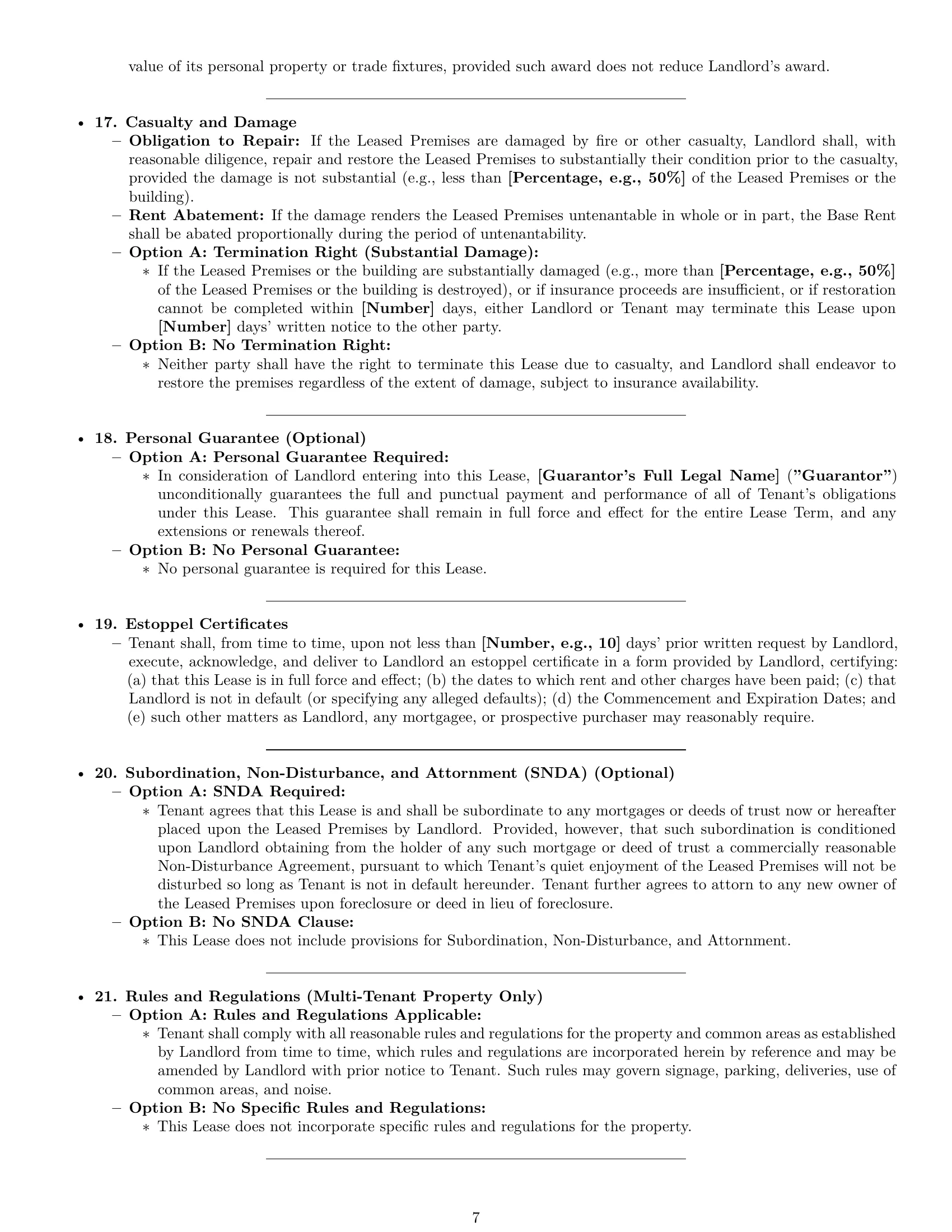 Preview page 7 of Pro Georgia commercial lease agreement template