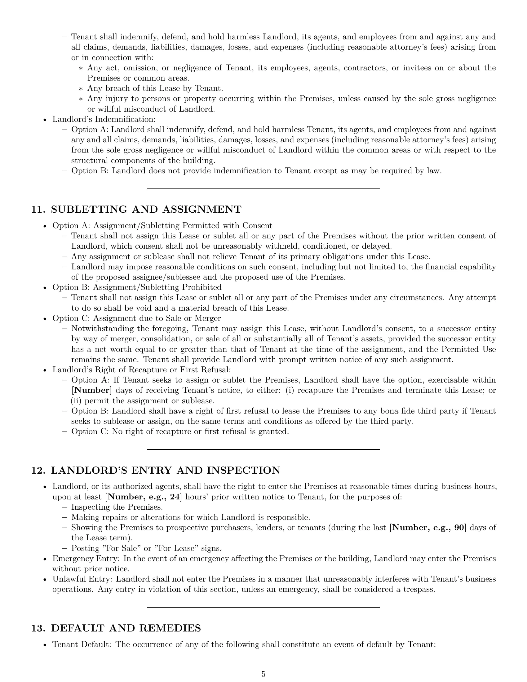 Preview page 5 of Pro Indiana commercial lease agreement template