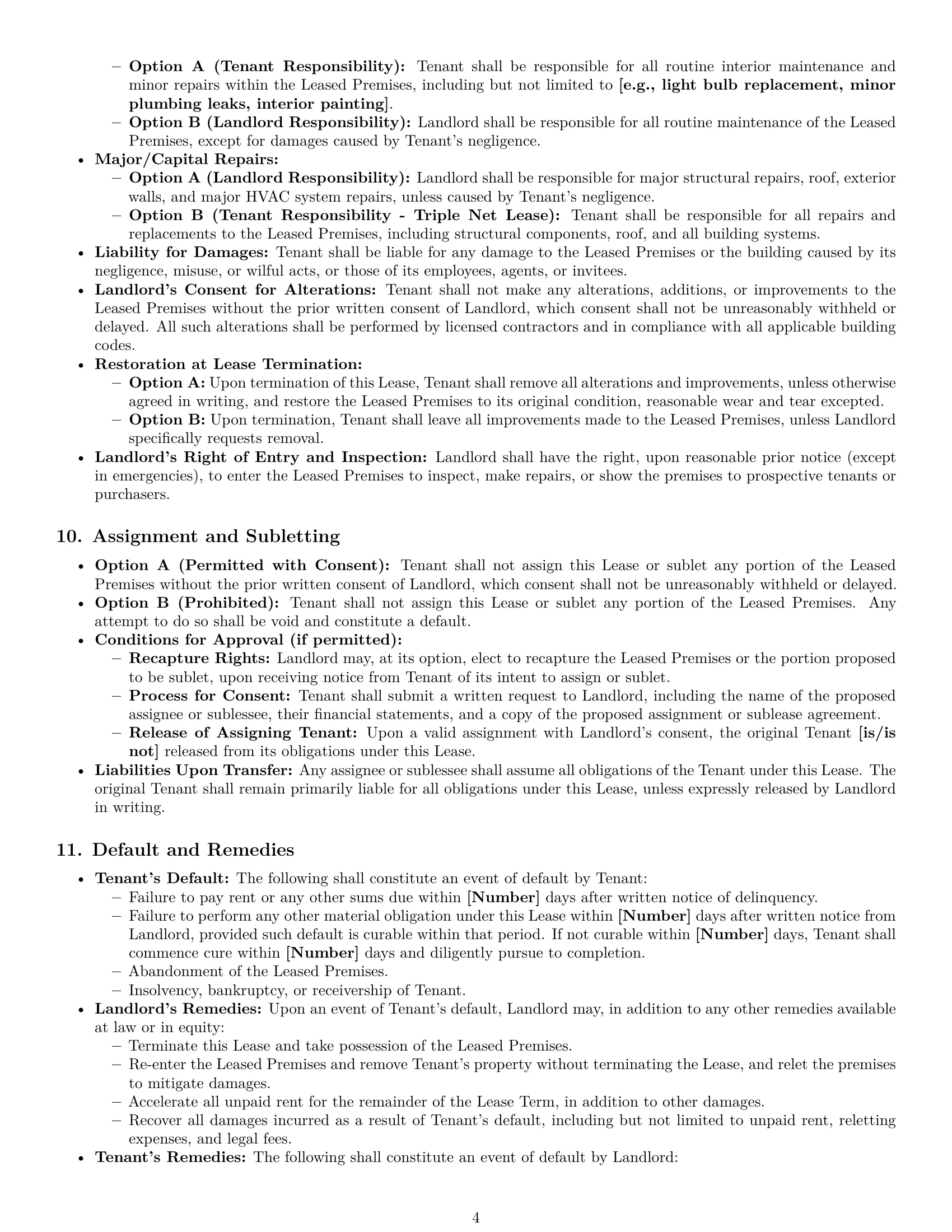 Preview page 4 of Pro Iowa commercial lease agreement template