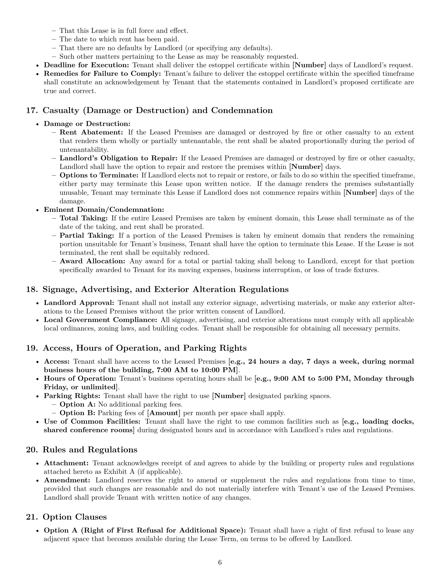 Preview page 6 of Pro Iowa commercial lease agreement template