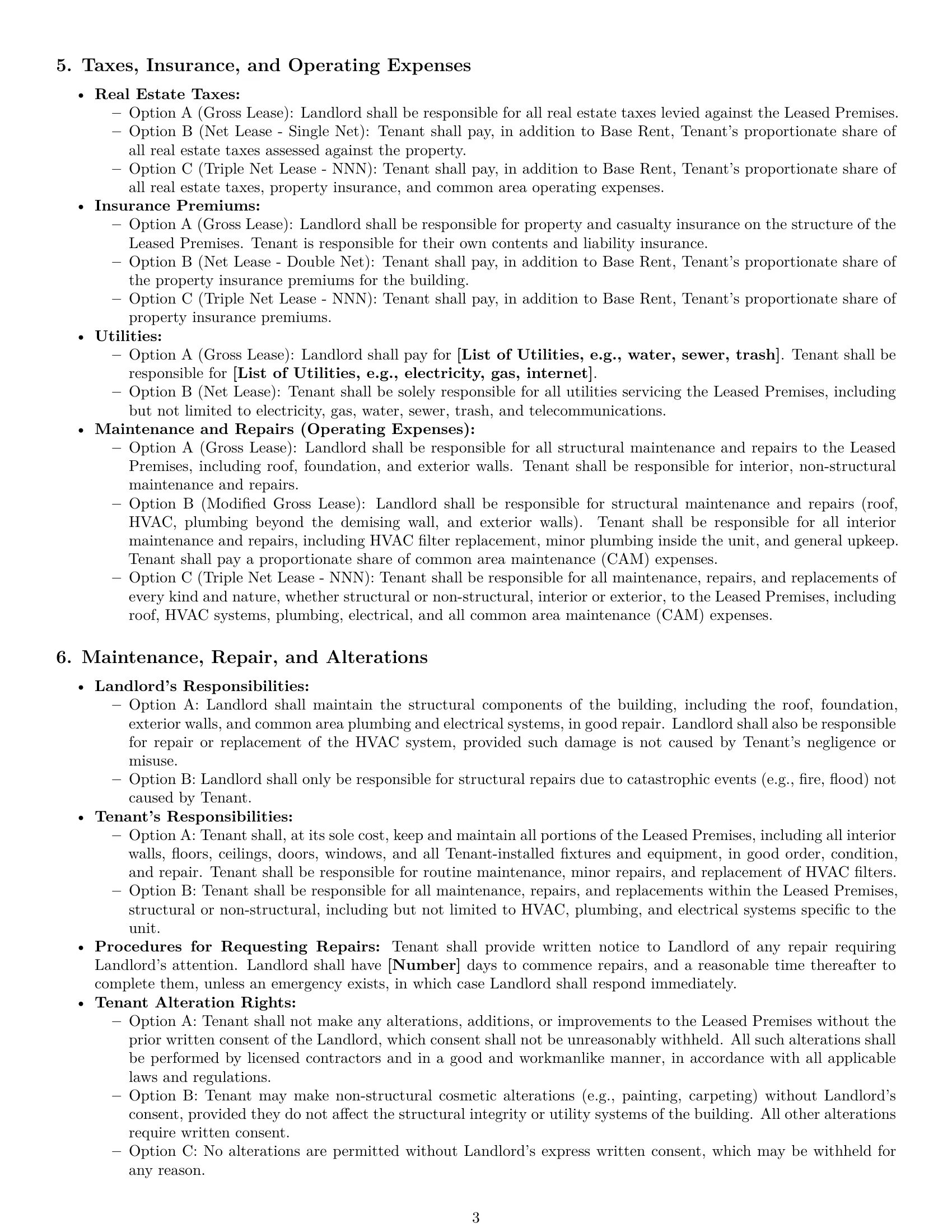 Preview page 3 of Pro Kentucky commercial lease agreement template