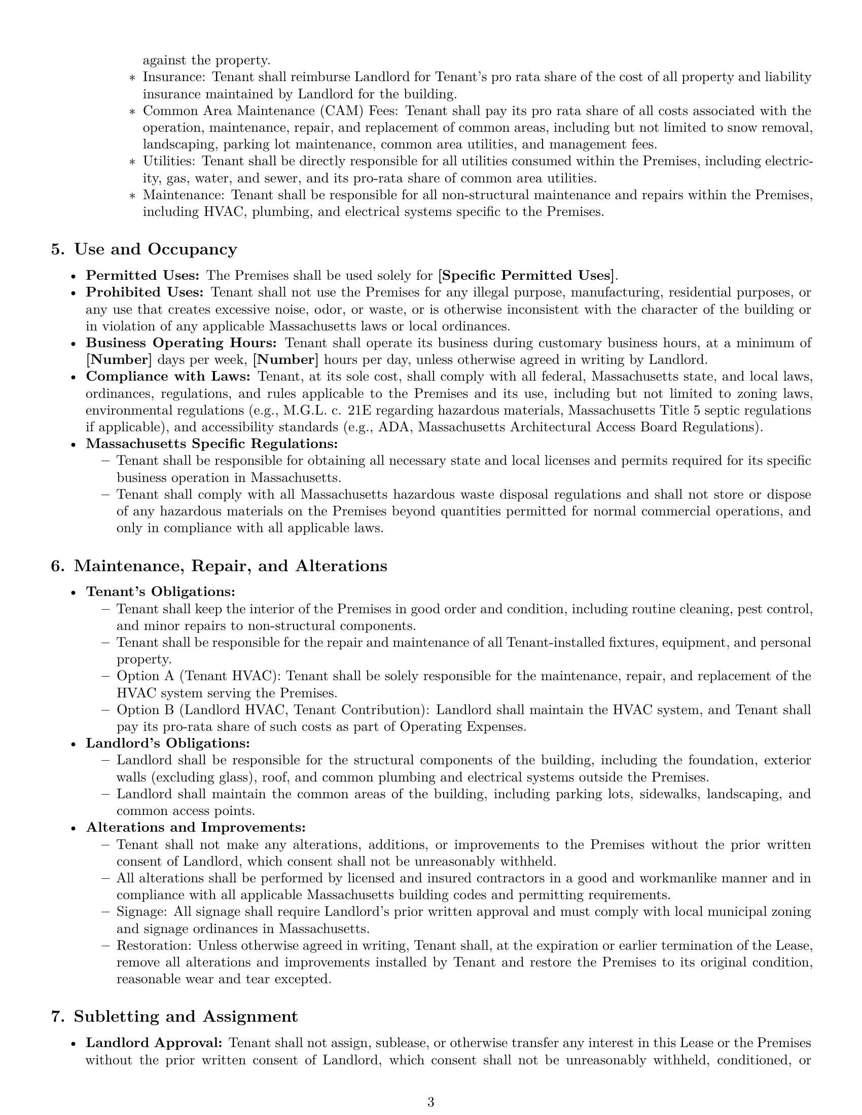Preview page 3 of Pro Massachusetts commercial lease agreement template