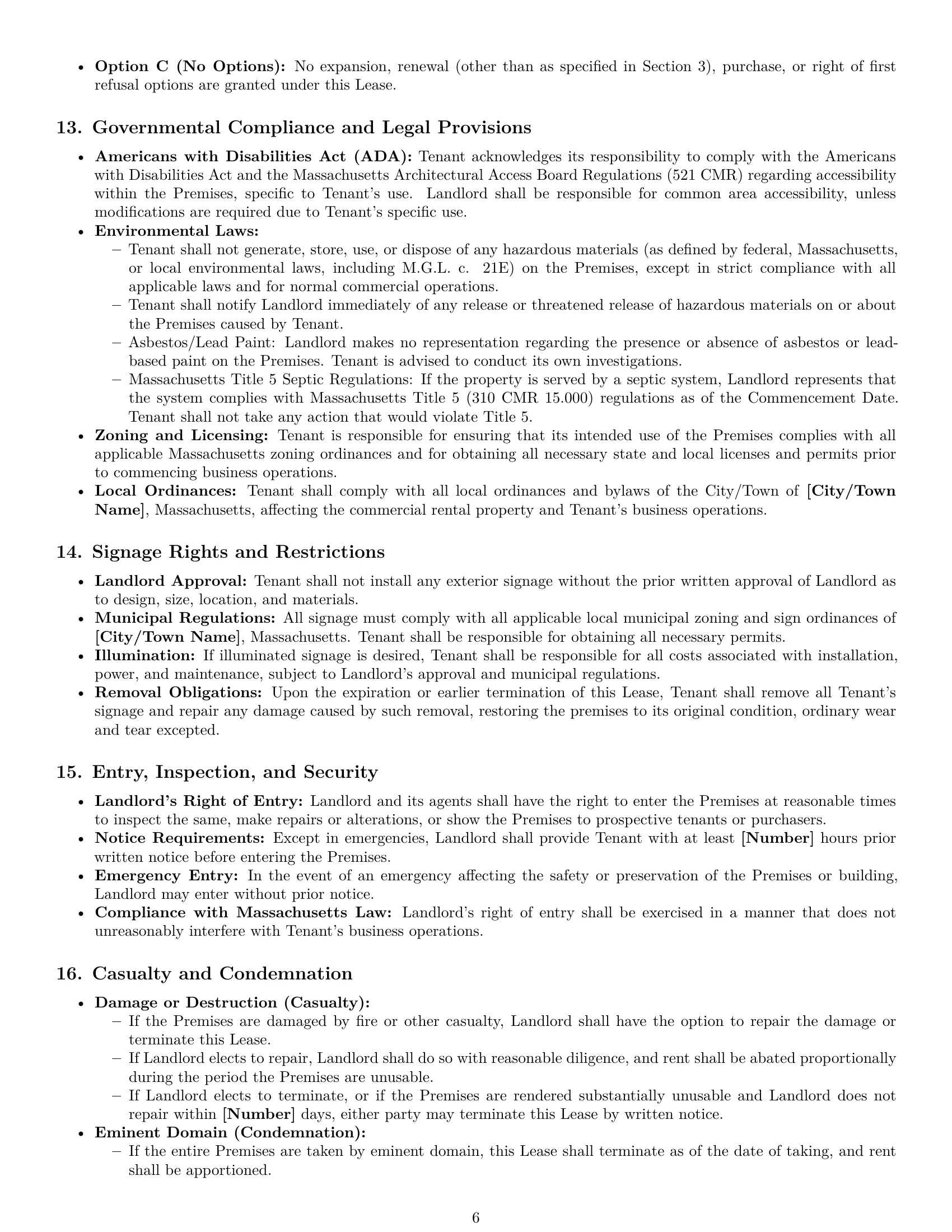 Preview page 6 of Pro Massachusetts commercial lease agreement template