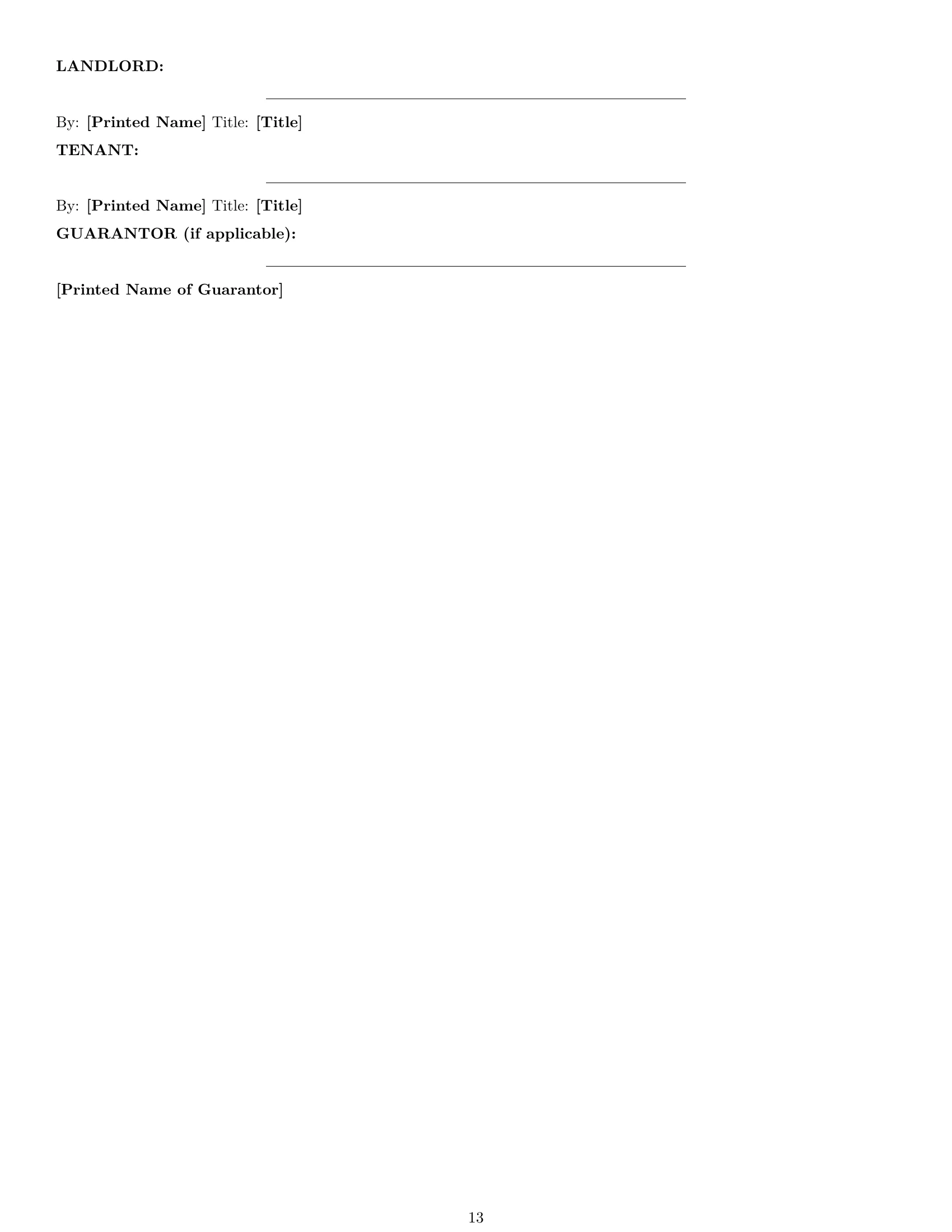 Preview page 13 of Pro Mississippi commercial lease agreement template