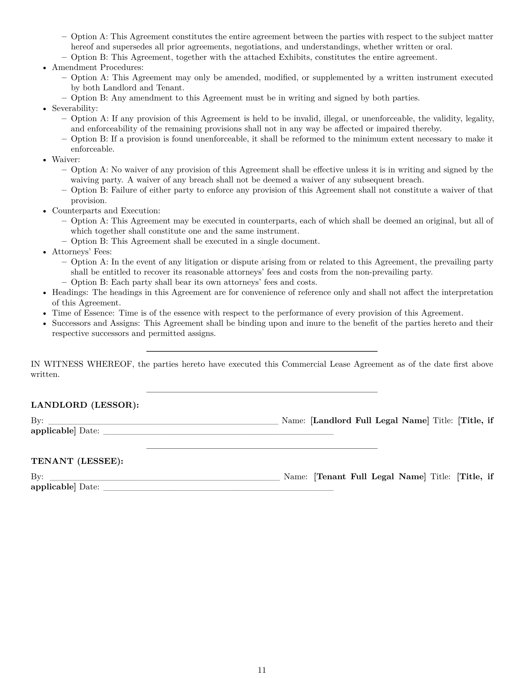 Preview page 11 of Pro Nebraska commercial lease agreement template