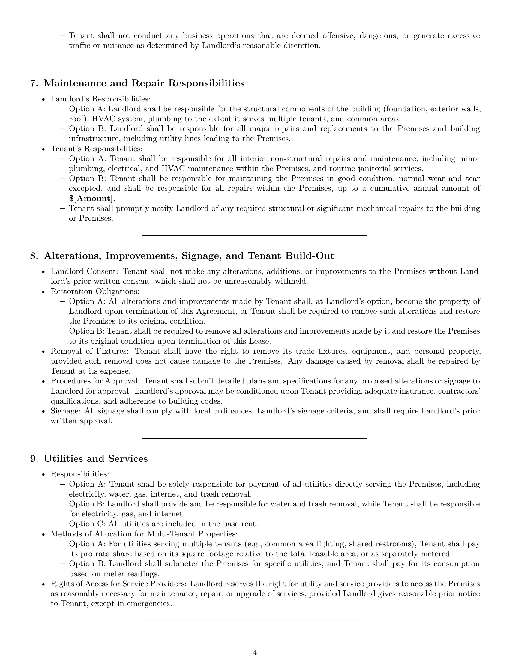 Preview page 4 of Pro Nebraska commercial lease agreement template