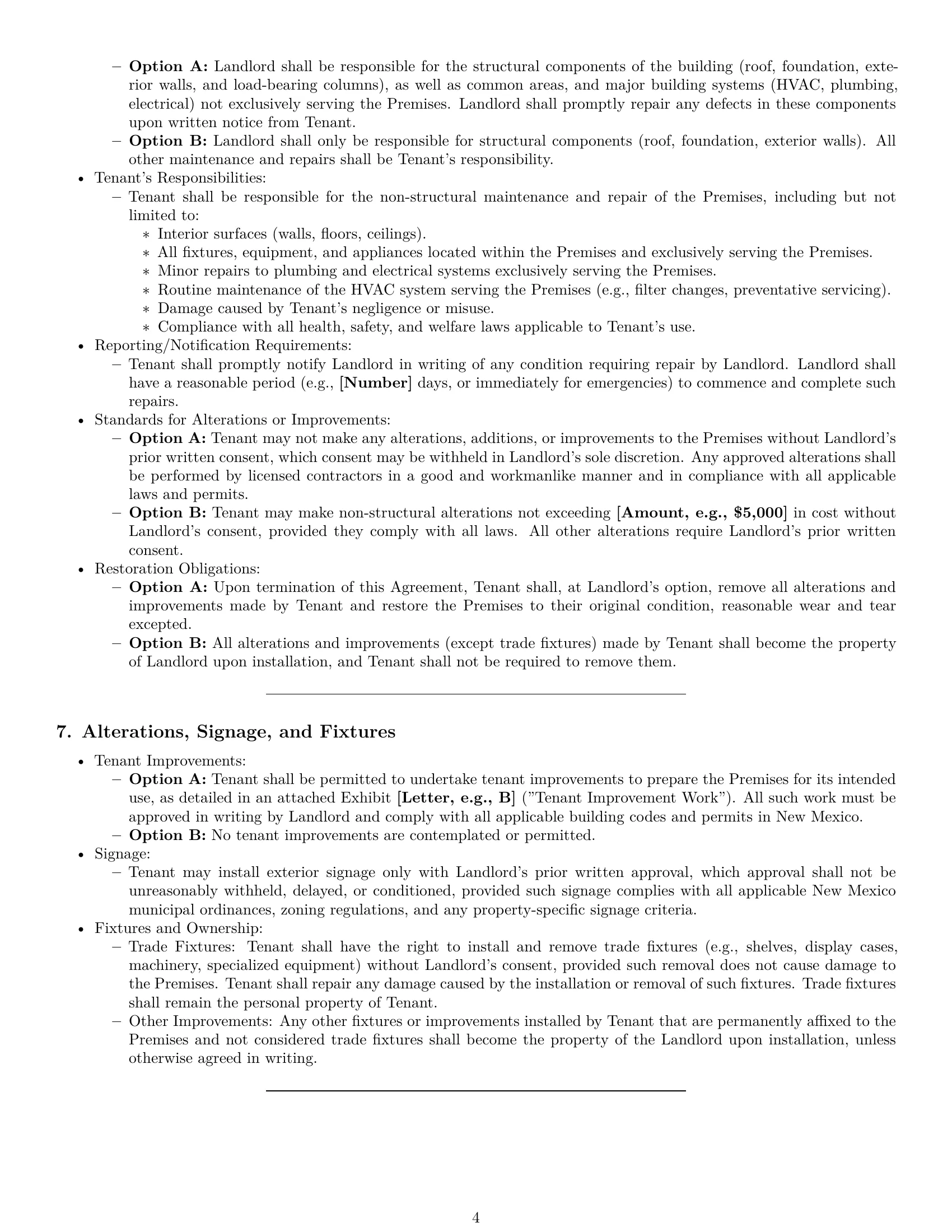 Preview page 4 of Pro New Mexico commercial lease agreement template