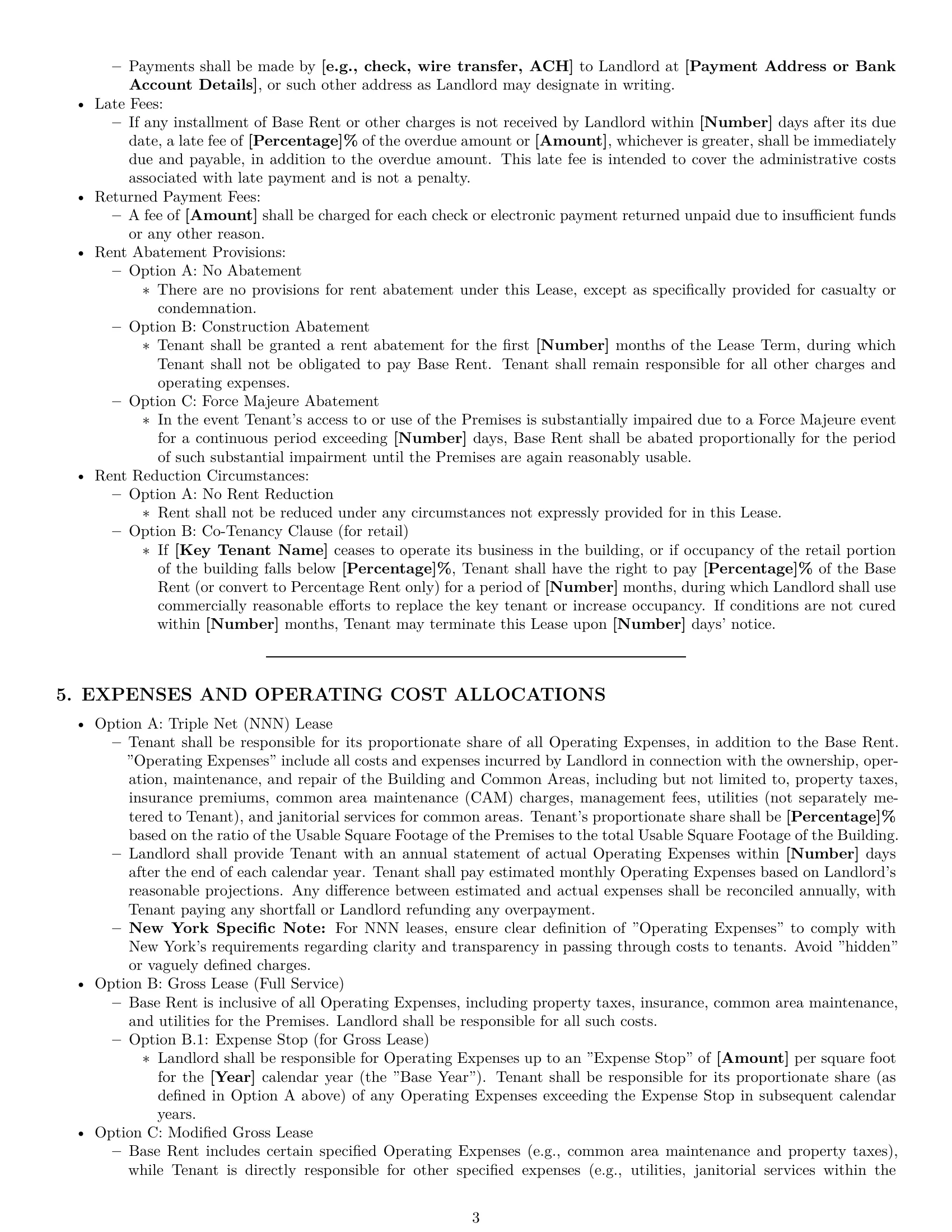 Preview page 3 of Pro New York commercial lease agreement template