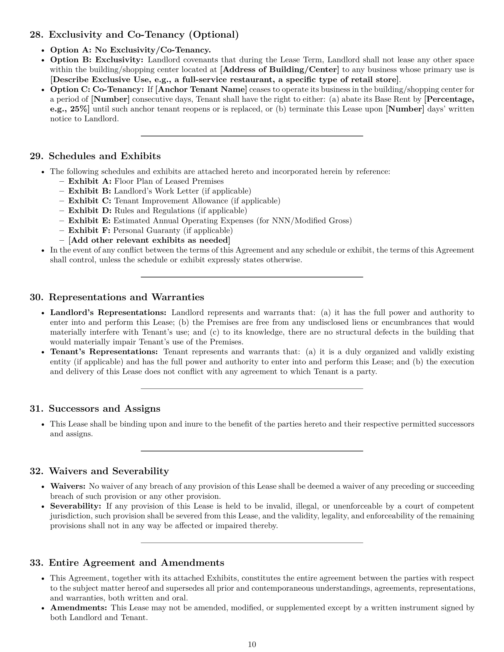 Preview page 10 of Pro North Dakota commercial lease agreement template