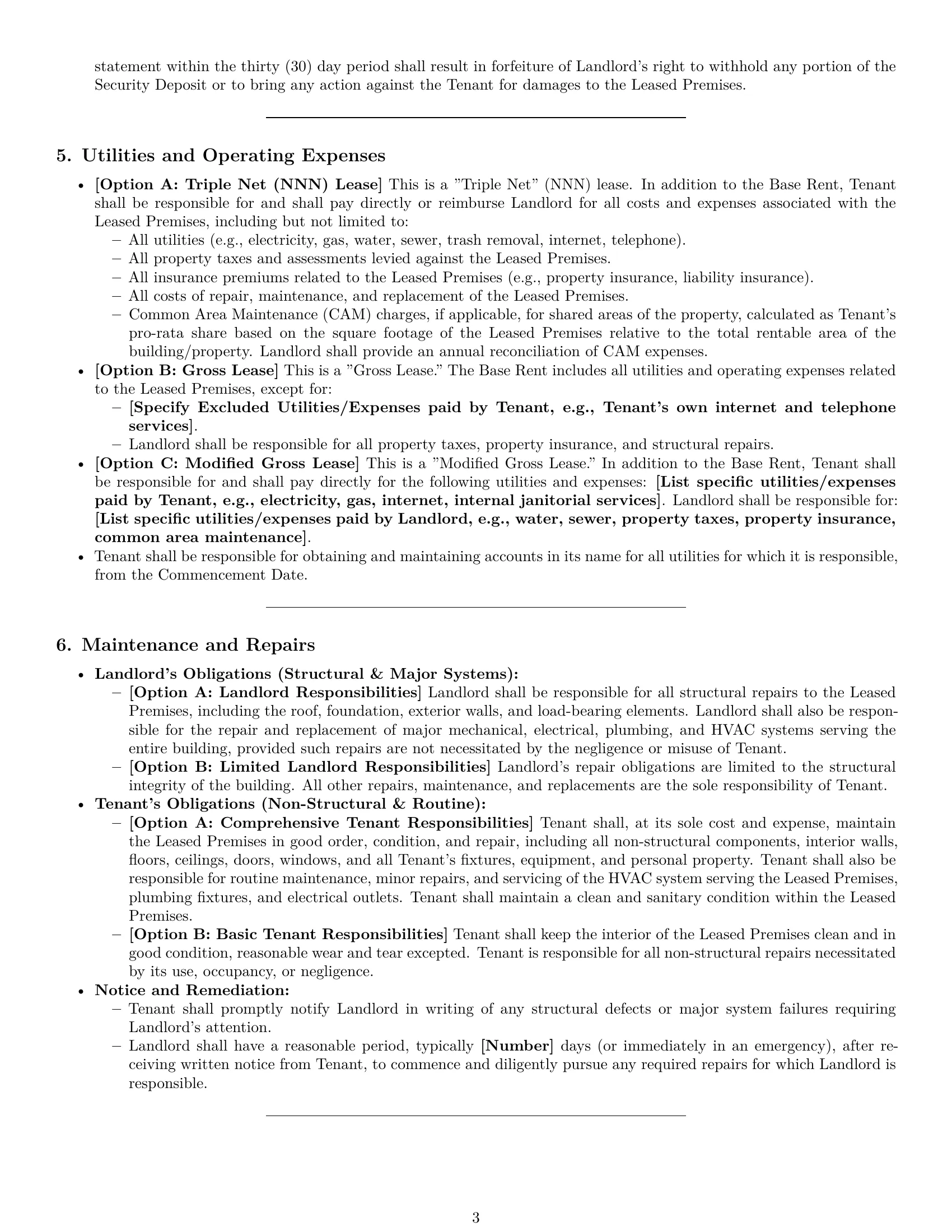 Preview page 3 of Pro Pennsylvania commercial lease agreement template