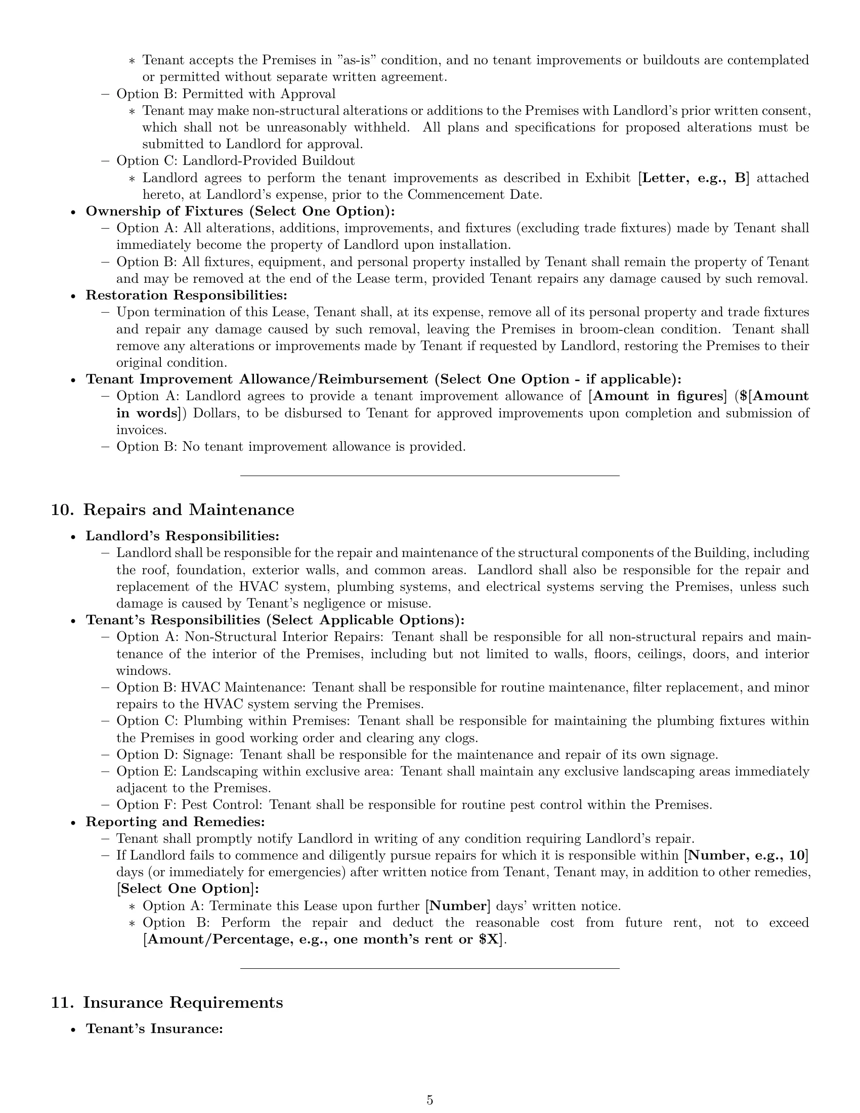 Preview page 5 of Pro Arkansas commercial lease agreement template