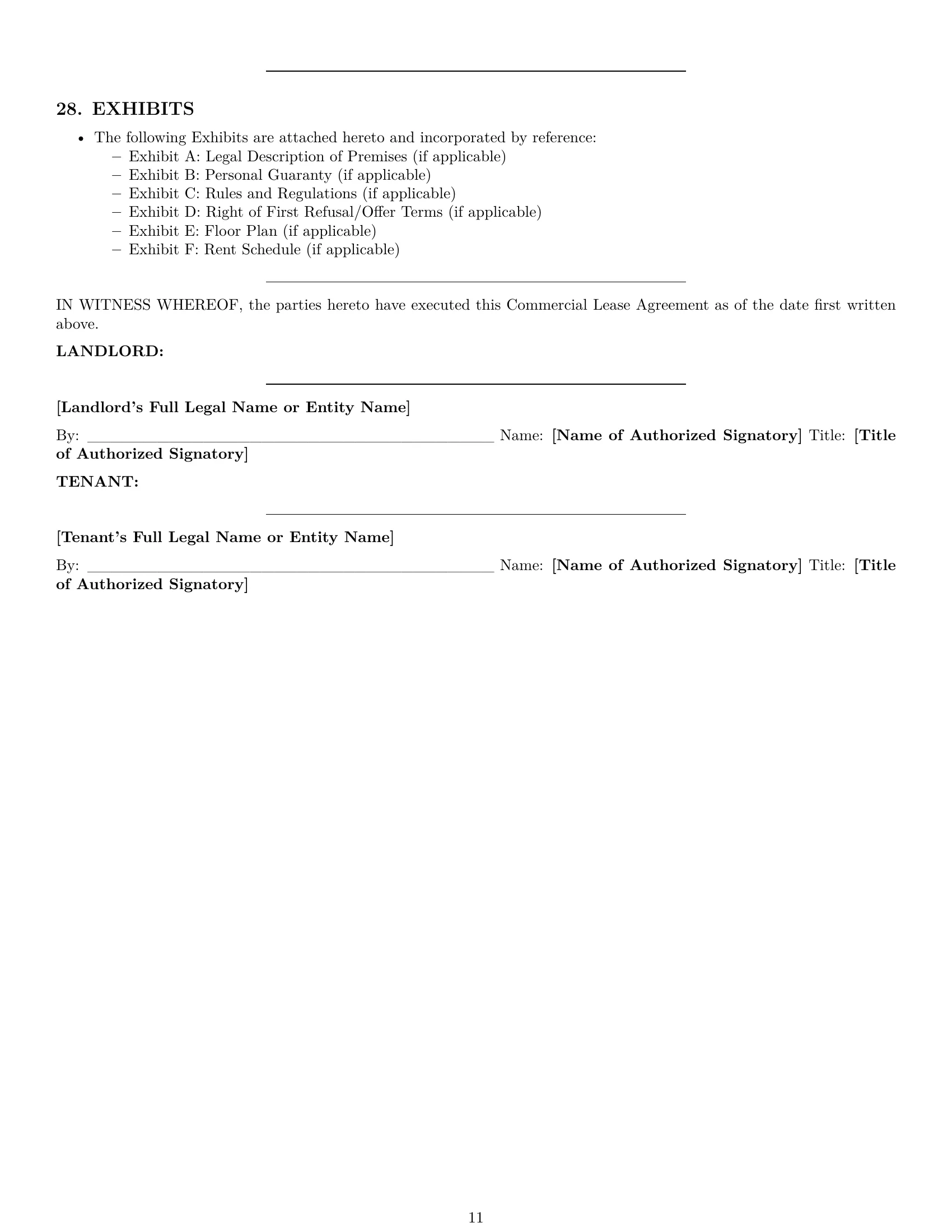 Preview page 11 of Pro South Dakota commercial lease agreement template