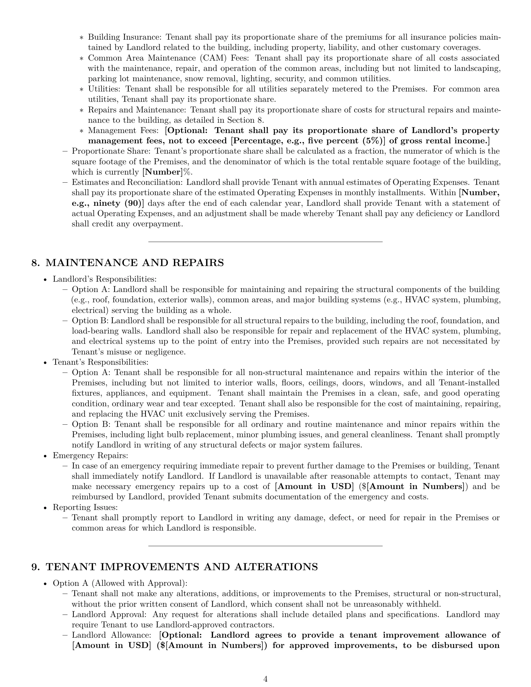 Preview page 4 of Pro South Dakota commercial lease agreement template