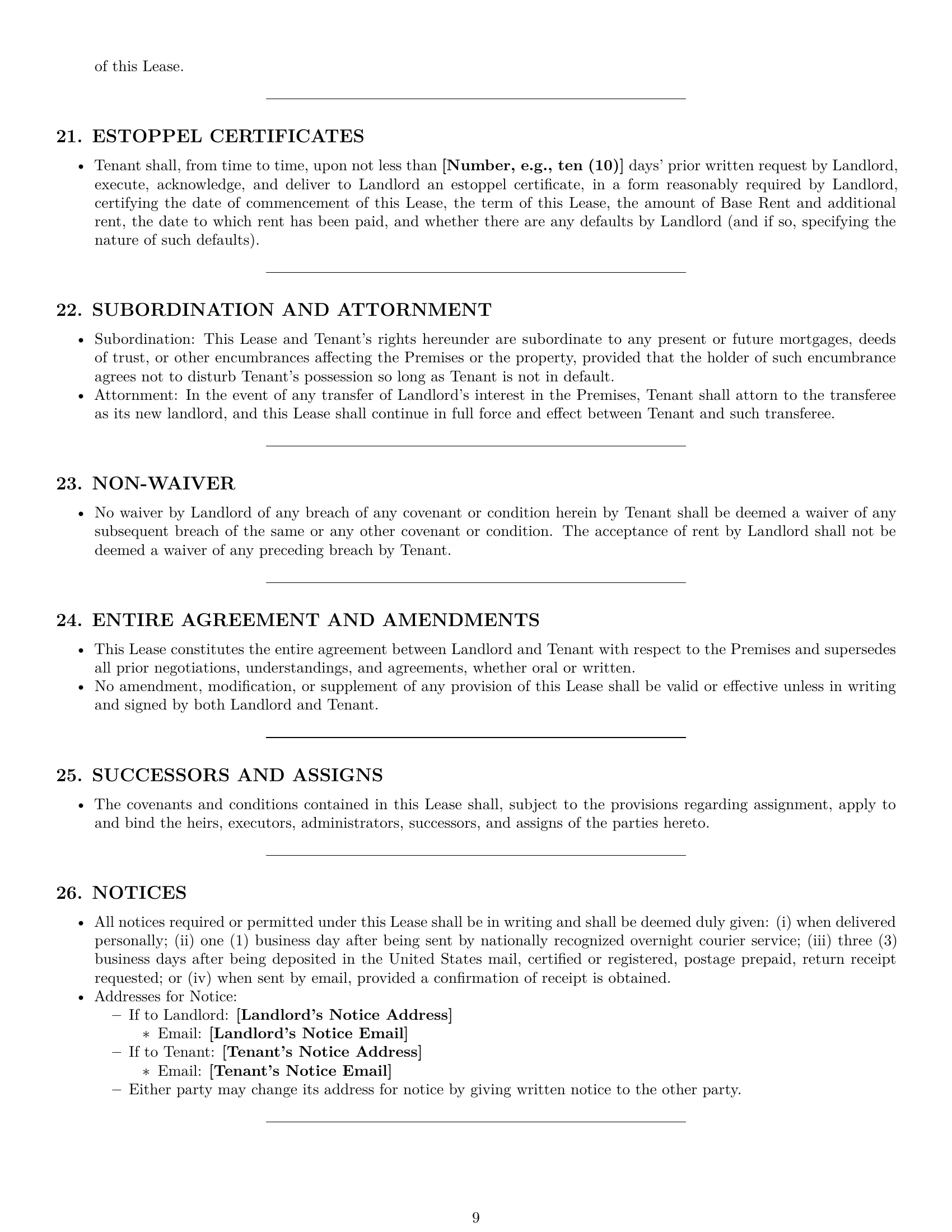 Preview page 9 of Pro South Dakota commercial lease agreement template