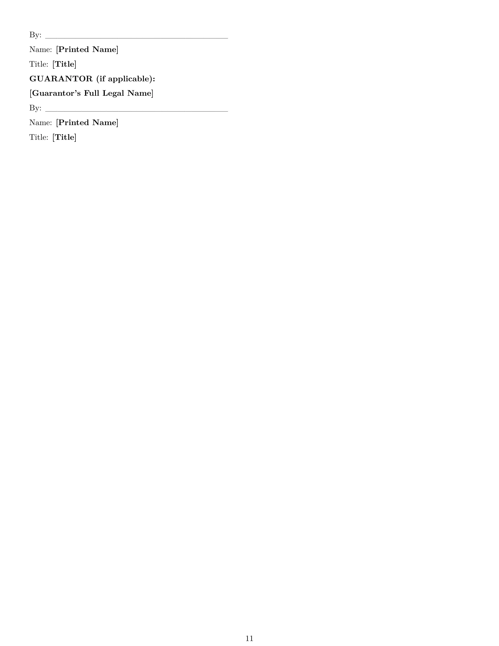 Preview page 11 of Pro Tennessee commercial lease agreement template