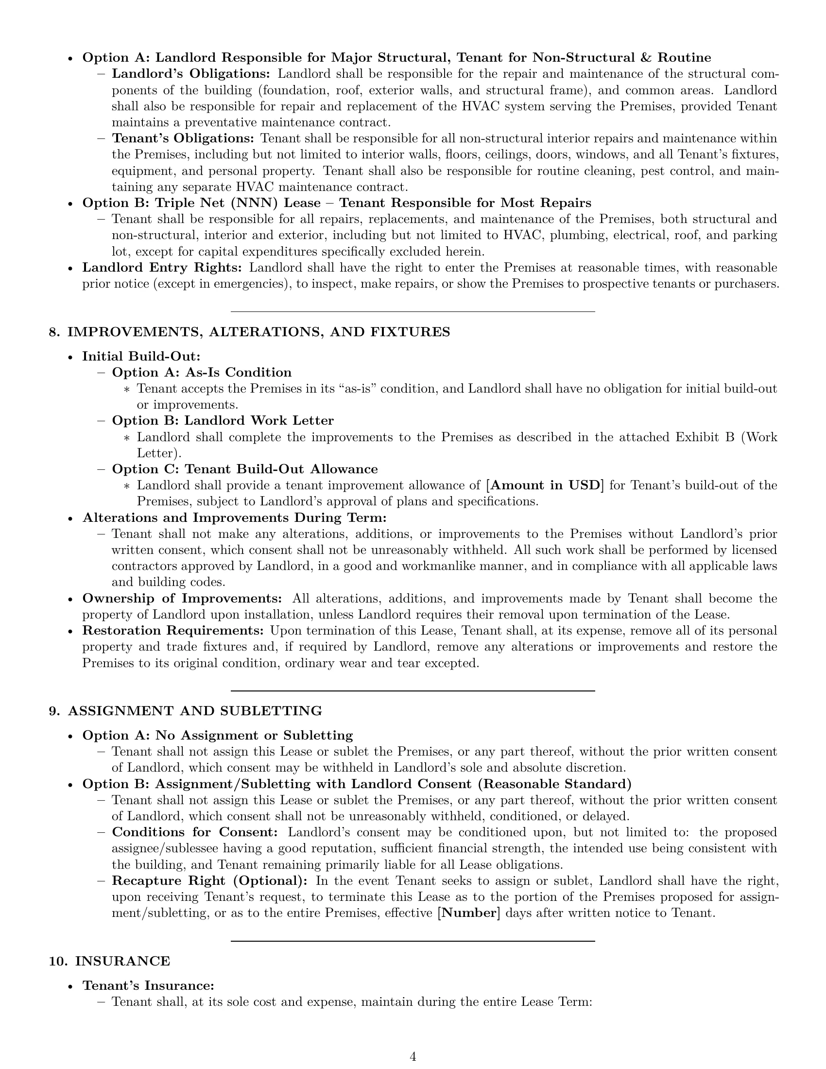 Preview page 4 of Pro Virginia commercial lease agreement template