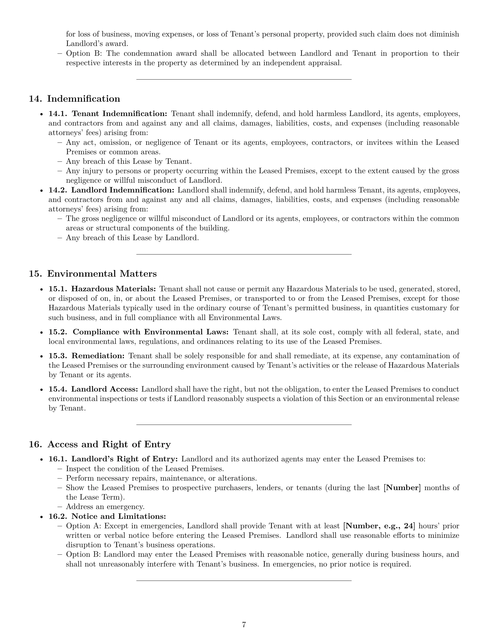 Preview page 7 of Pro Washington commercial lease agreement template