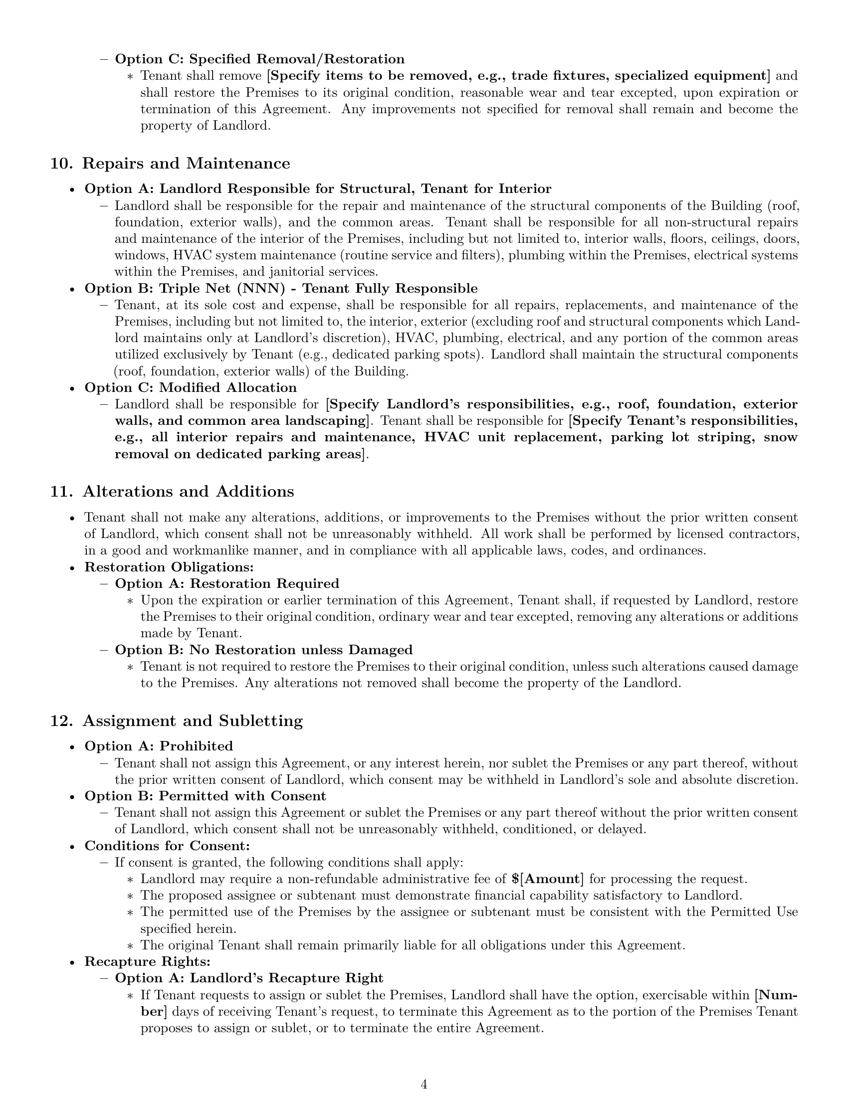 Preview page 4 of Pro West Virginia commercial lease agreement template
