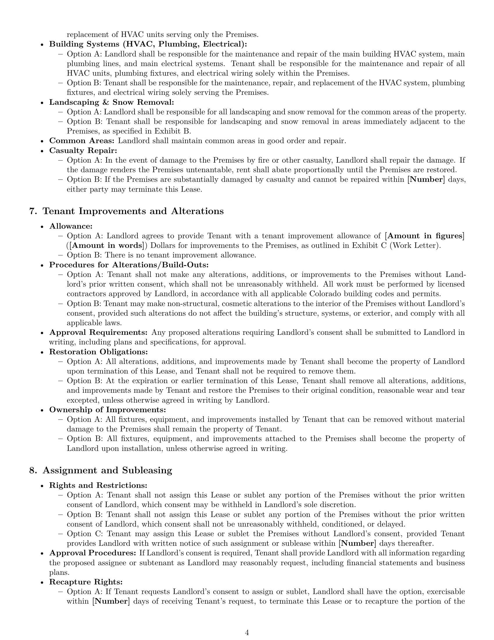 Preview page 4 of Pro Colorado commercial lease agreement template
