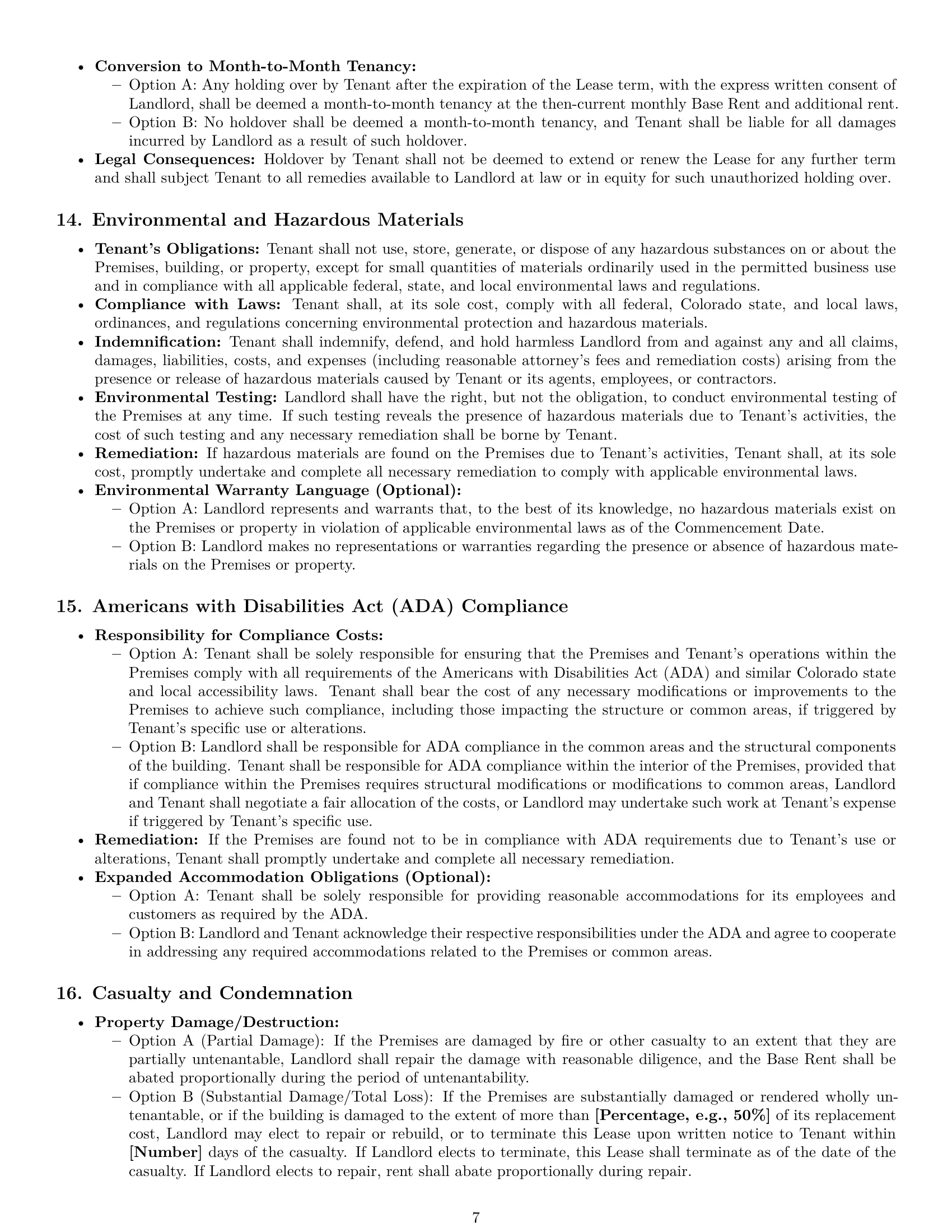 Preview page 7 of Pro Colorado commercial lease agreement template