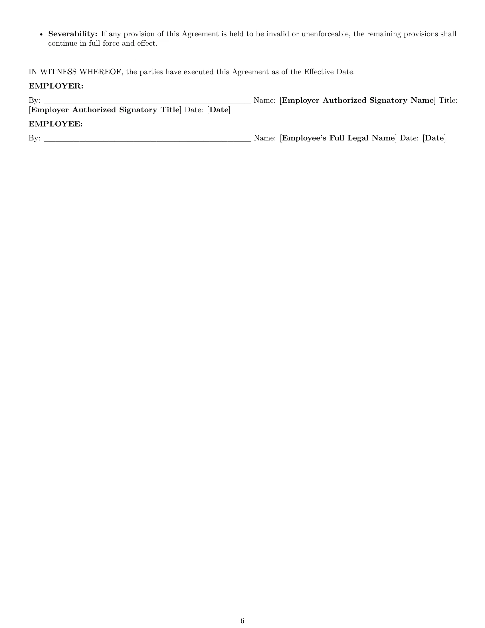 Preview page 6 of Pro New York sales representative employment contract template