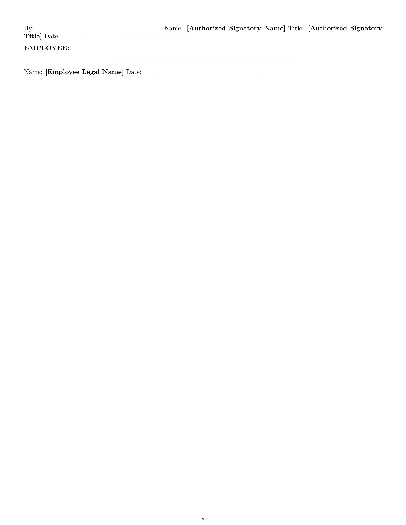 Preview page 8 of Pro Wyoming sales representative employment contract template