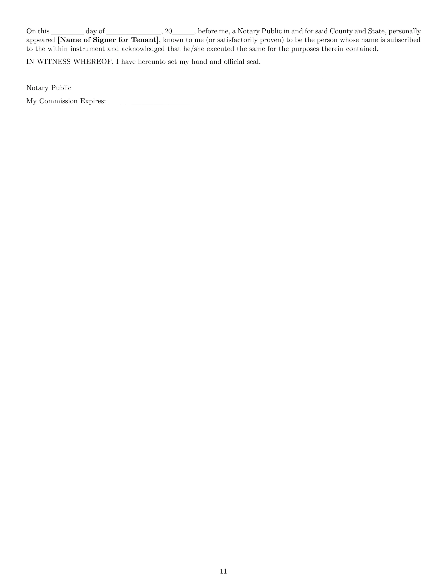 Preview page 11 of Pro Georgia office lease agreement template