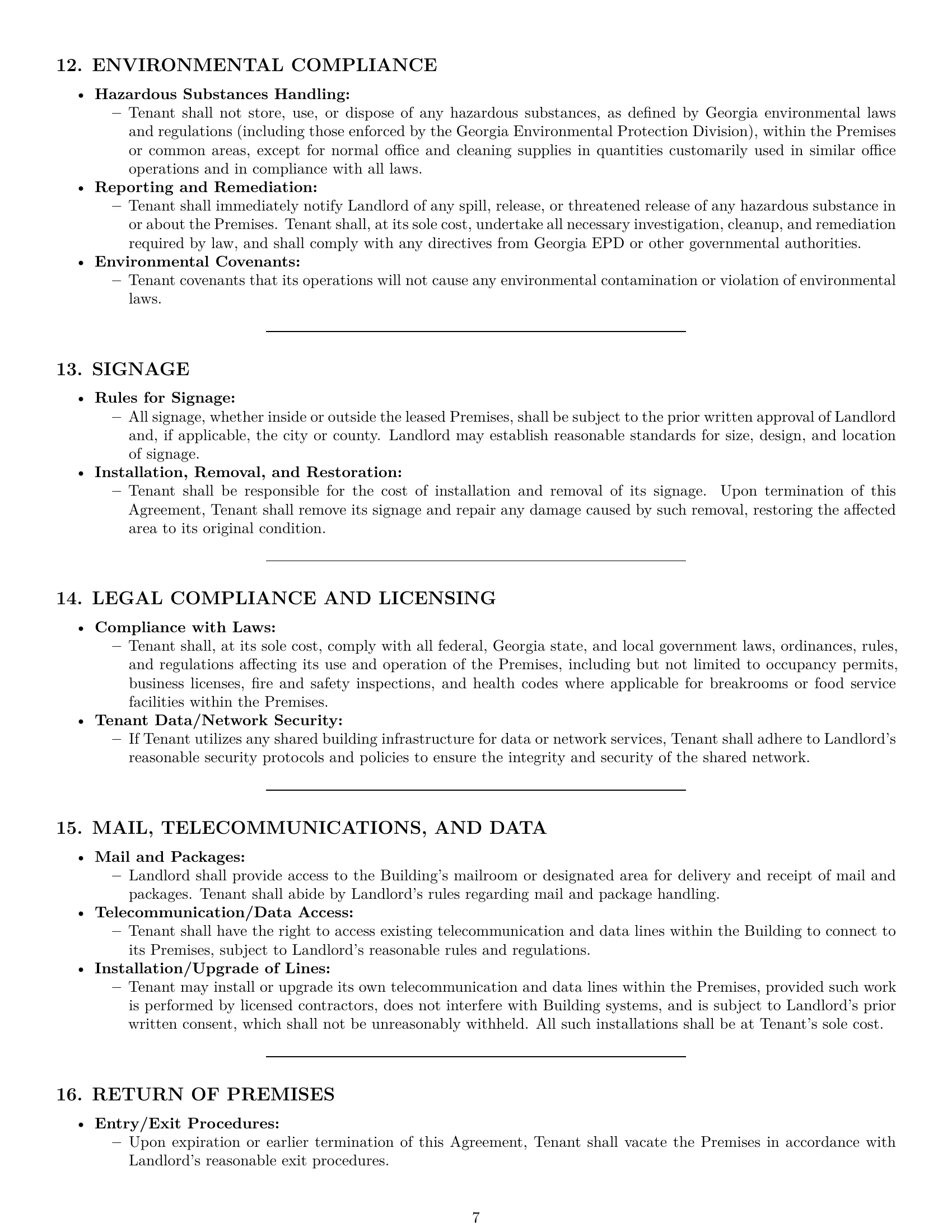 Preview page 7 of Pro Georgia office lease agreement template