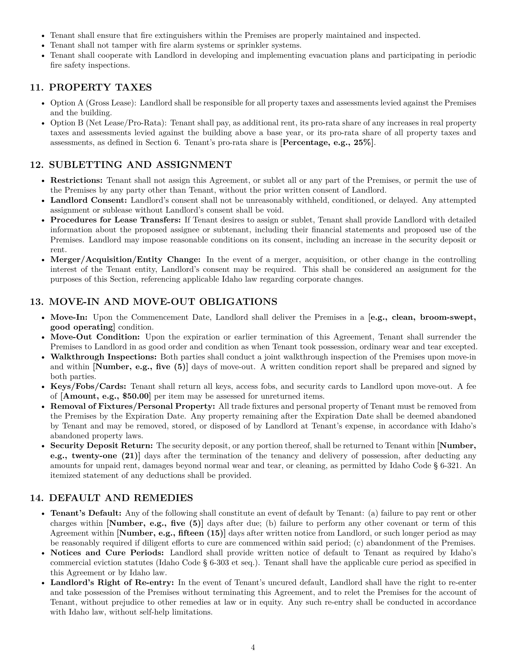 Preview page 4 of Pro Idaho office lease agreement template