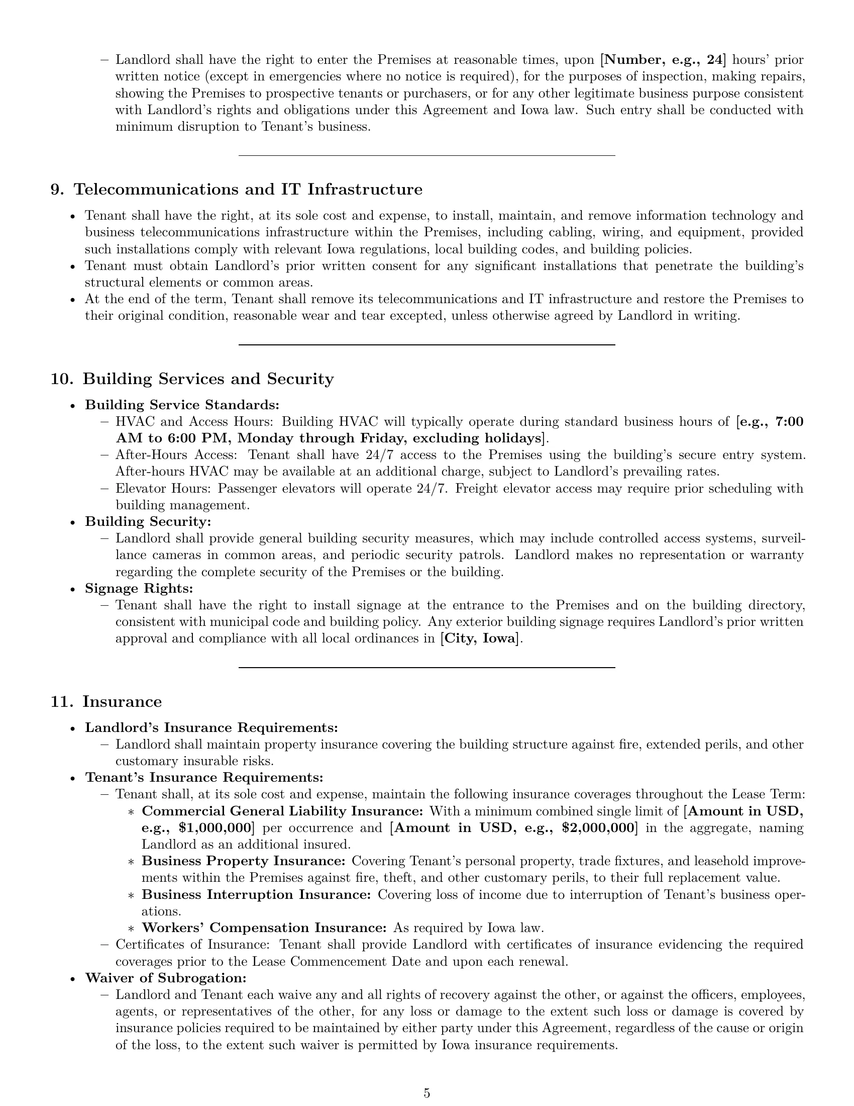 Preview page 5 of Pro Iowa office lease agreement template