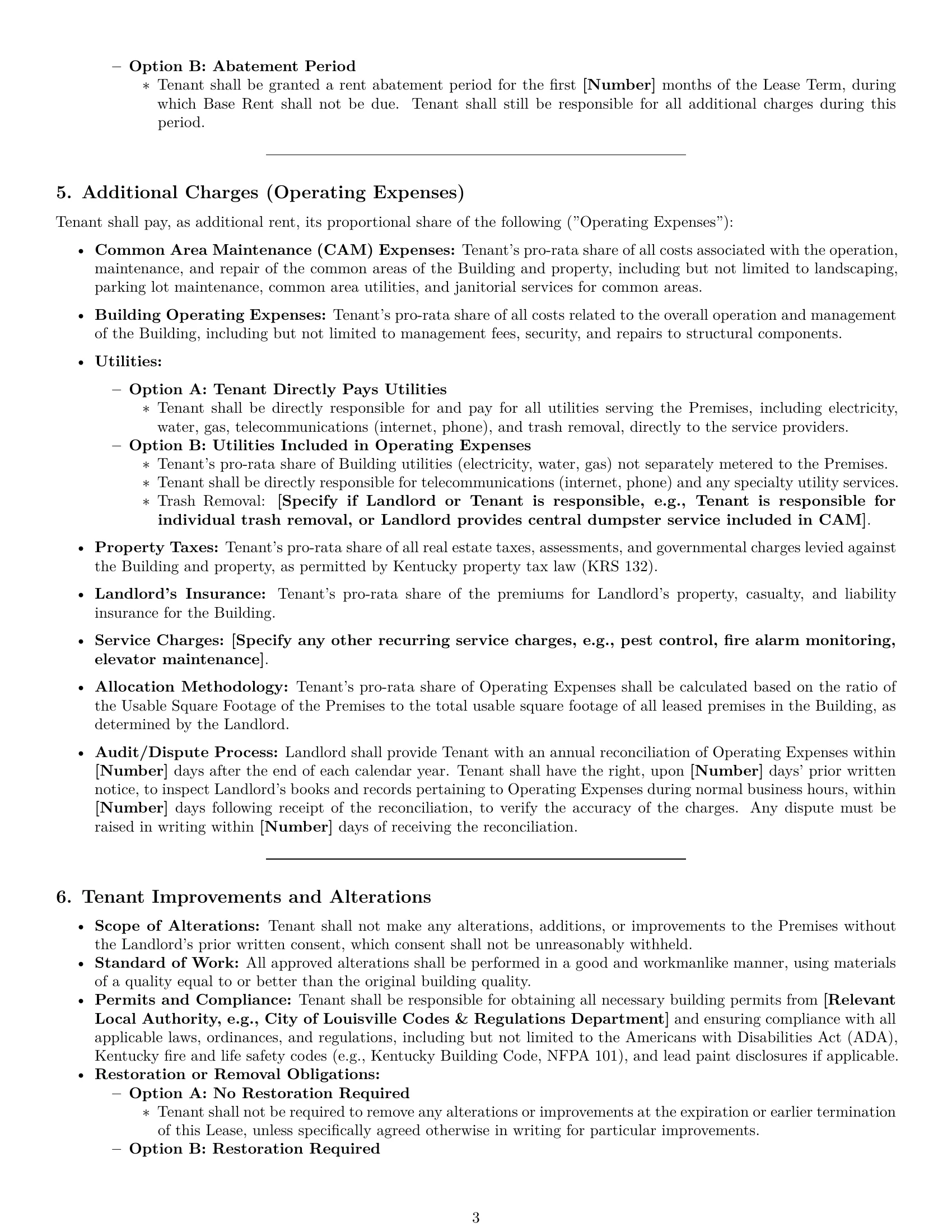 Preview page 3 of Pro Kentucky office lease agreement template