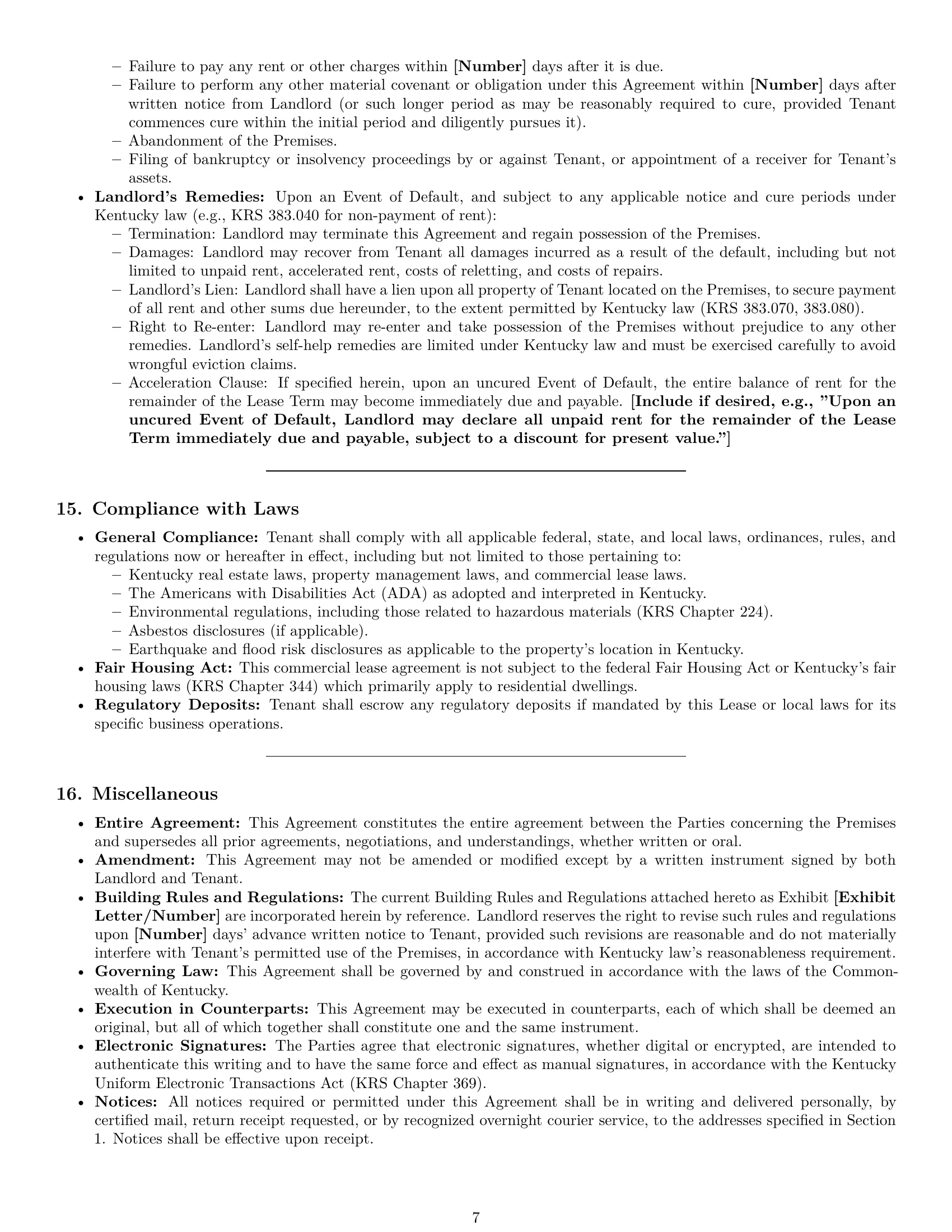 Preview page 7 of Pro Kentucky office lease agreement template
