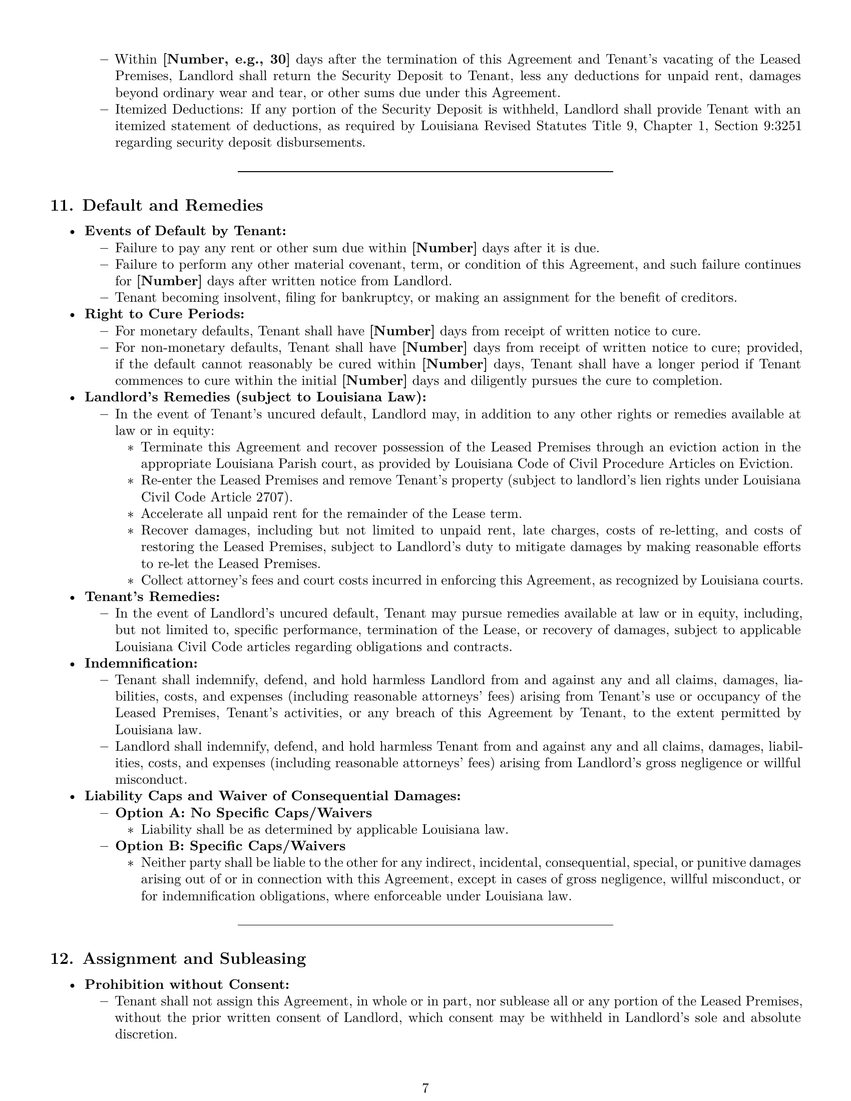 Preview page 7 of Pro Louisiana office lease agreement template