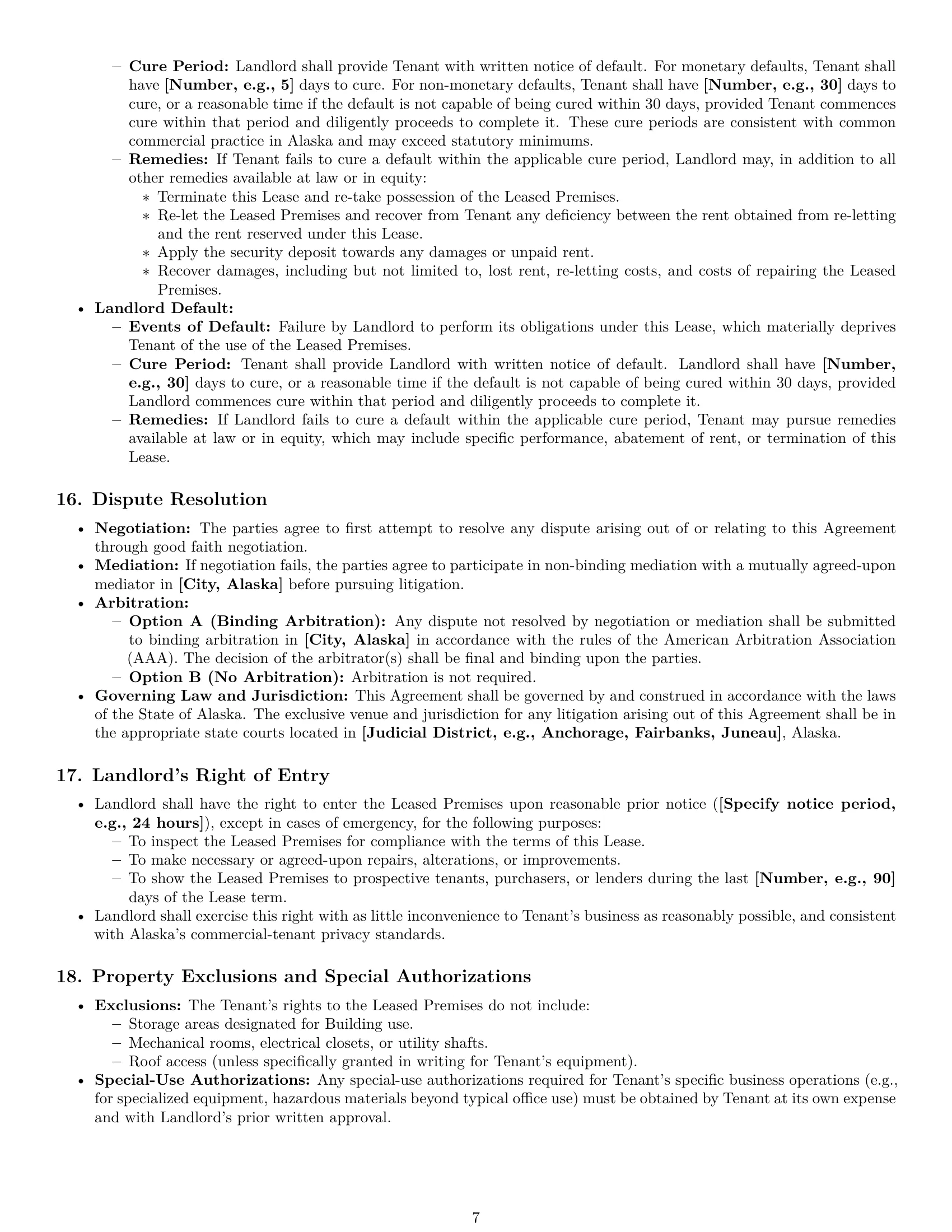 Preview page 7 of Pro Alaska office lease agreement template