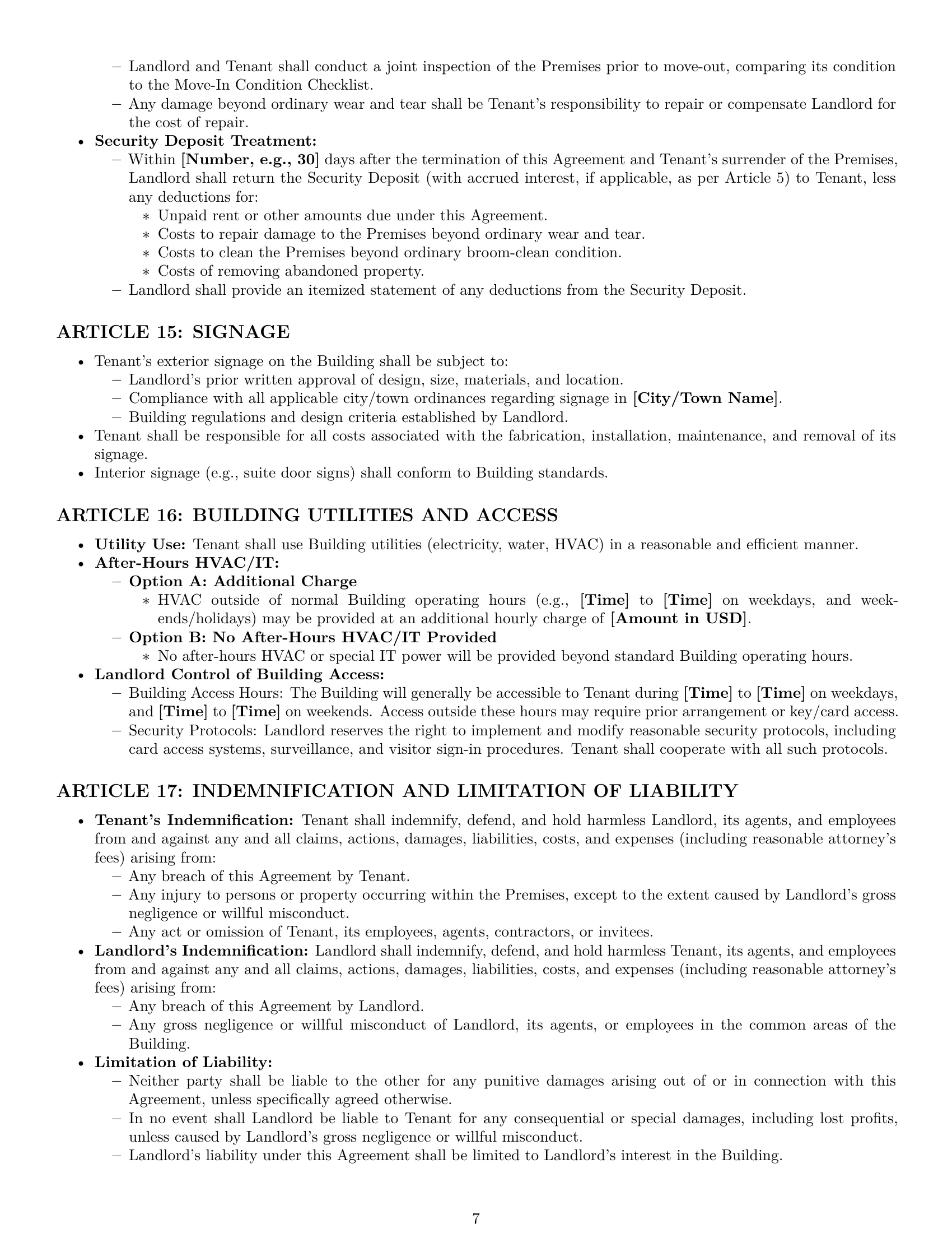 Preview page 7 of Pro Massachusetts office lease agreement template