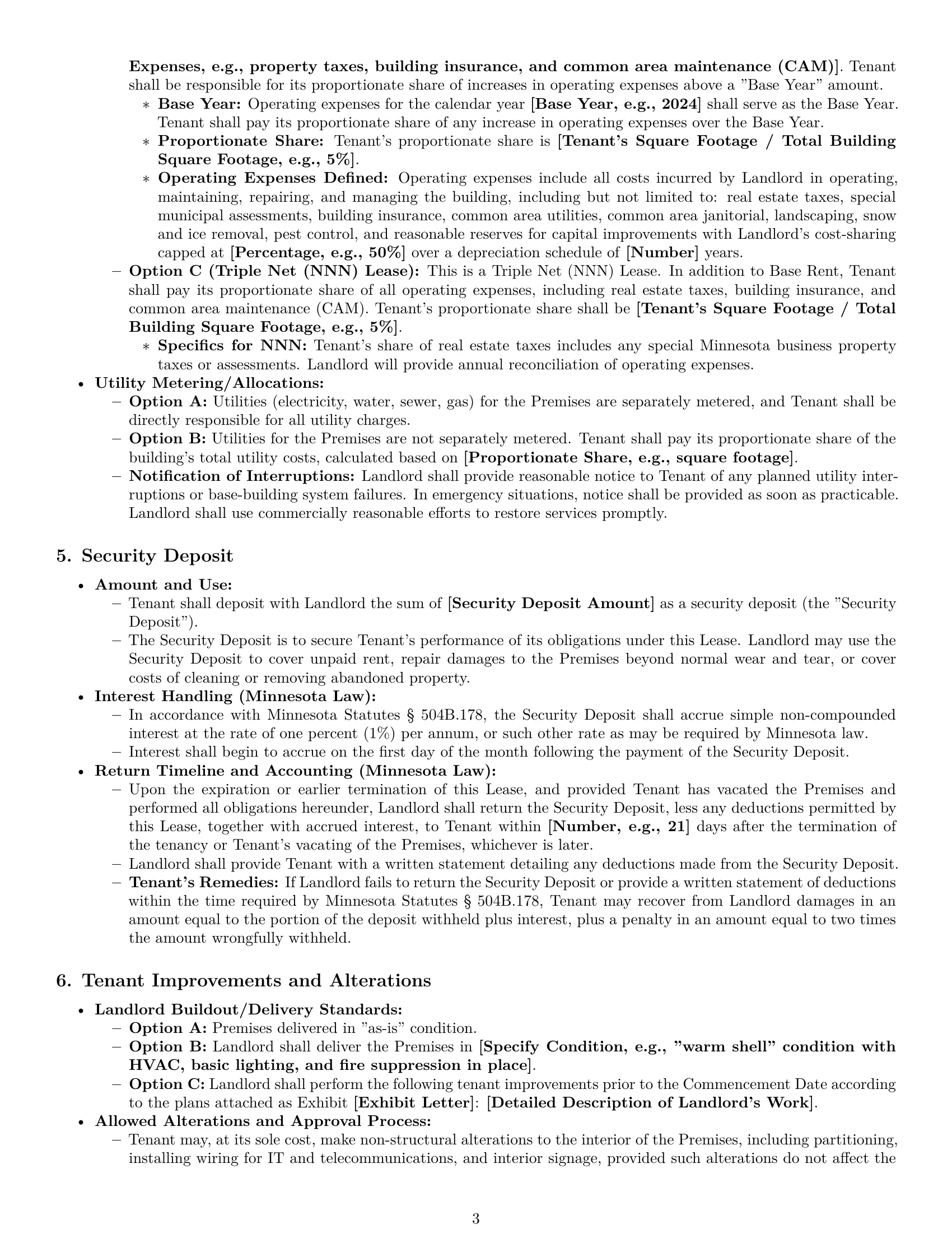 Preview page 3 of Pro Minnesota office lease agreement template