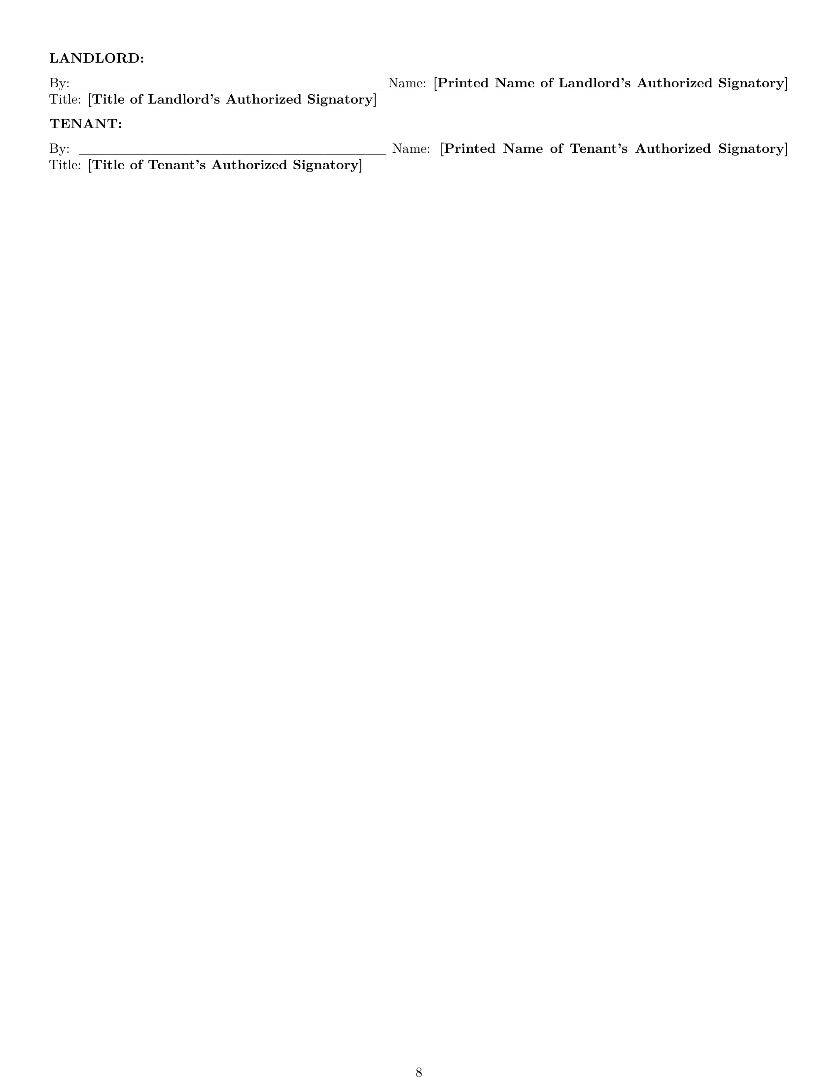 Preview page 8 of Pro Minnesota office lease agreement template