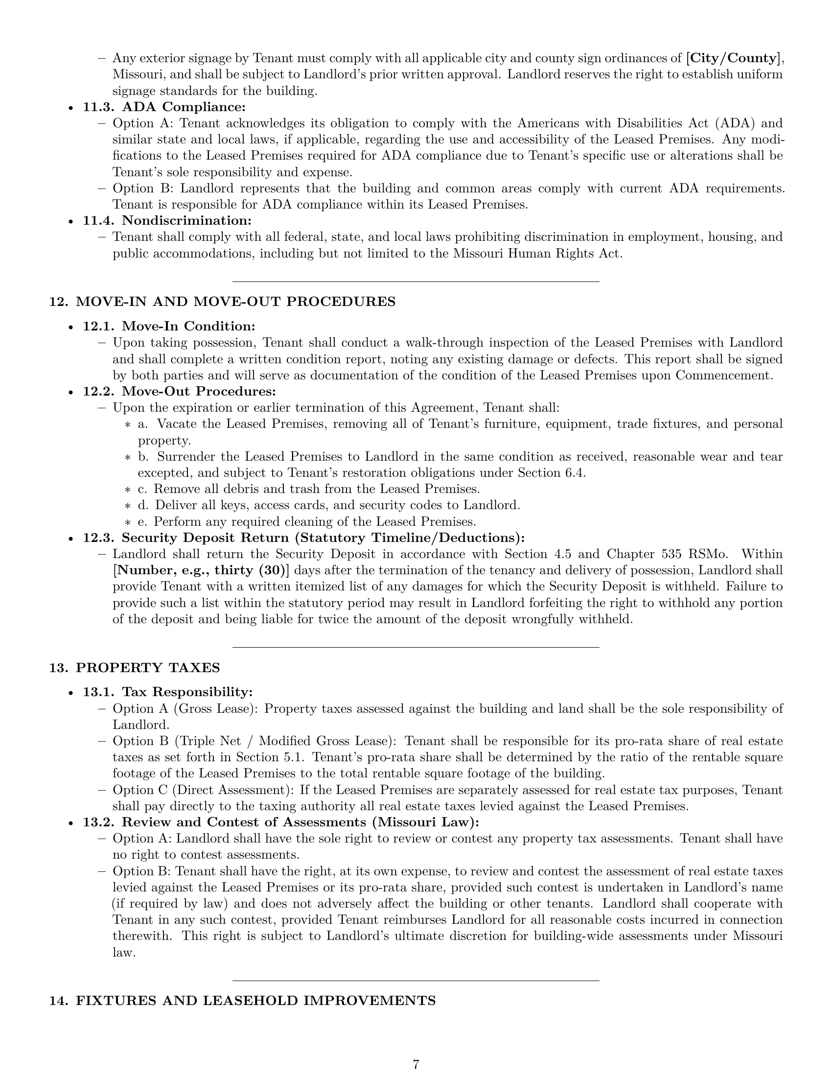 Preview page 7 of Pro Missouri office lease agreement template