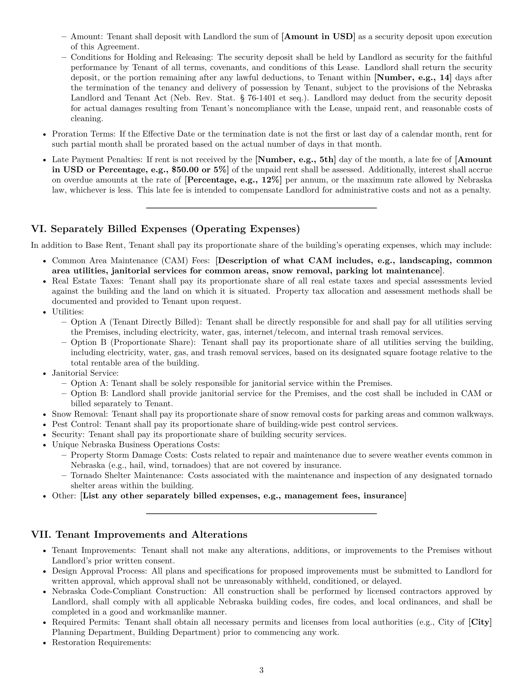 Preview page 3 of Pro Nebraska office lease agreement template