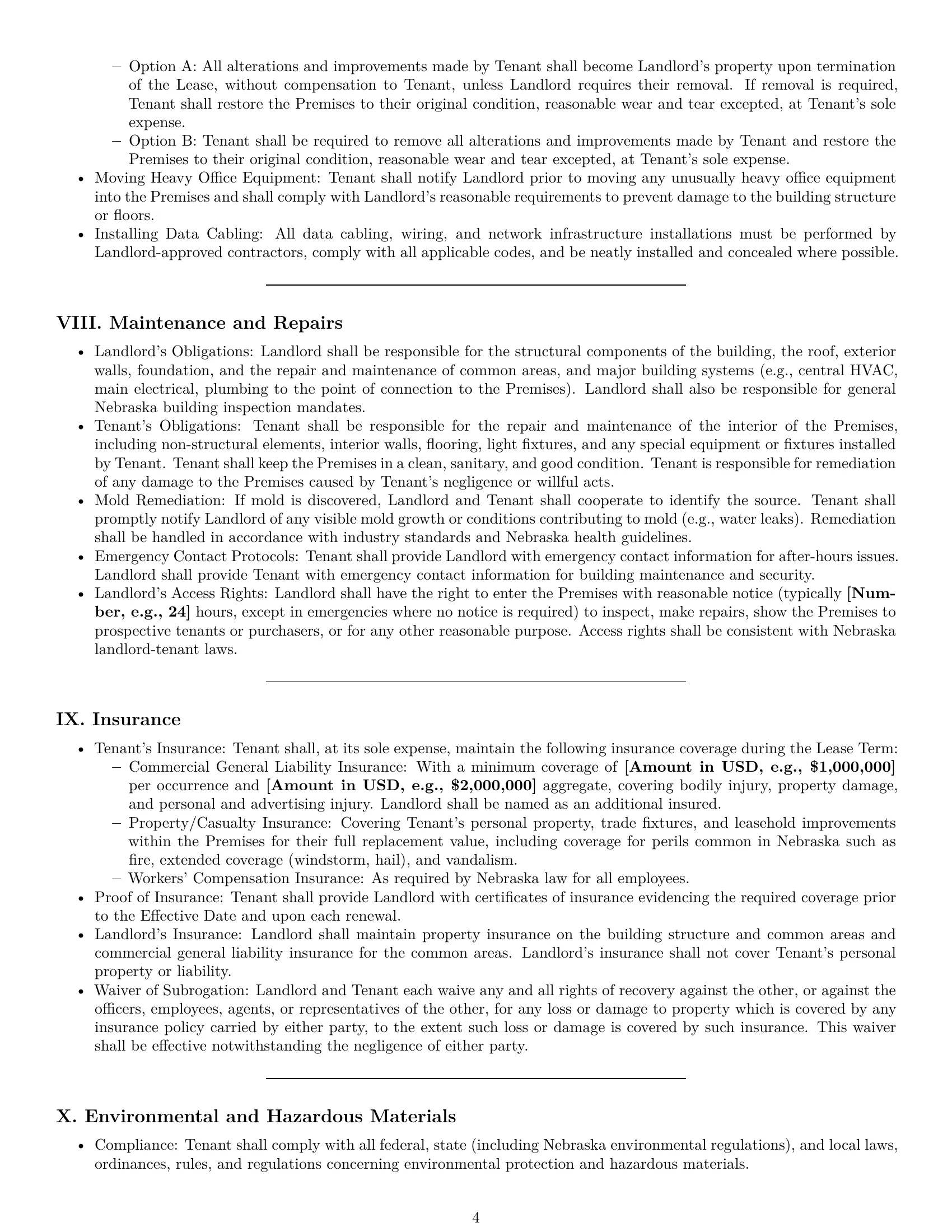 Preview page 4 of Pro Nebraska office lease agreement template