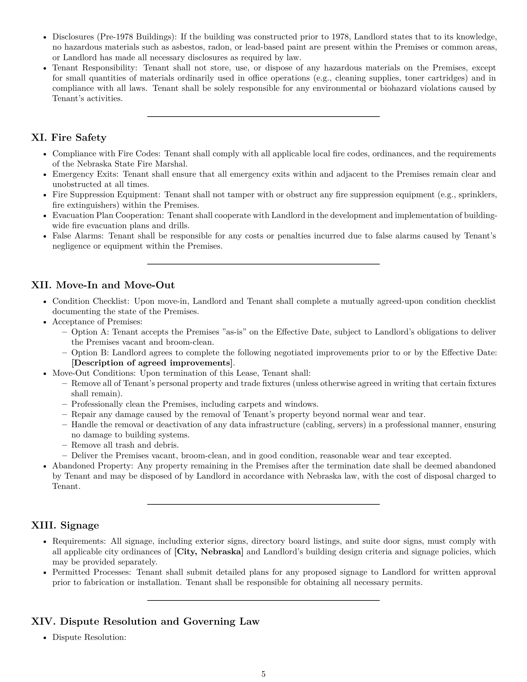Preview page 5 of Pro Nebraska office lease agreement template