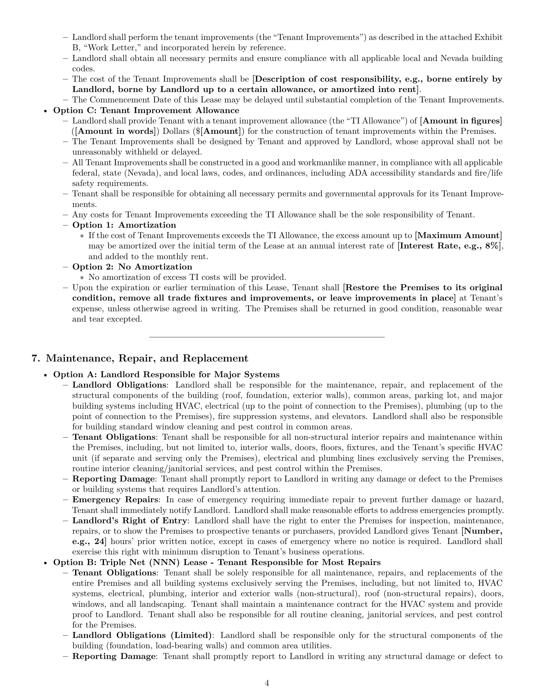 Preview page 4 of Pro Nevada office lease agreement template
