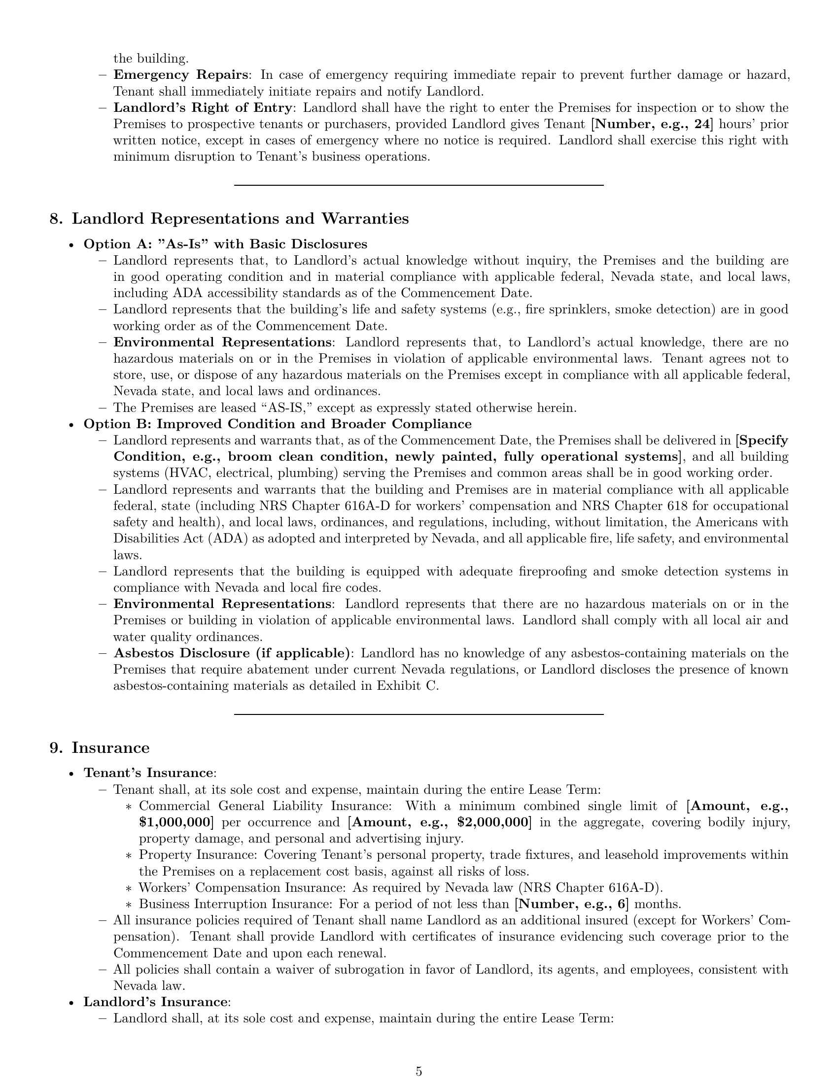 Preview page 5 of Pro Nevada office lease agreement template