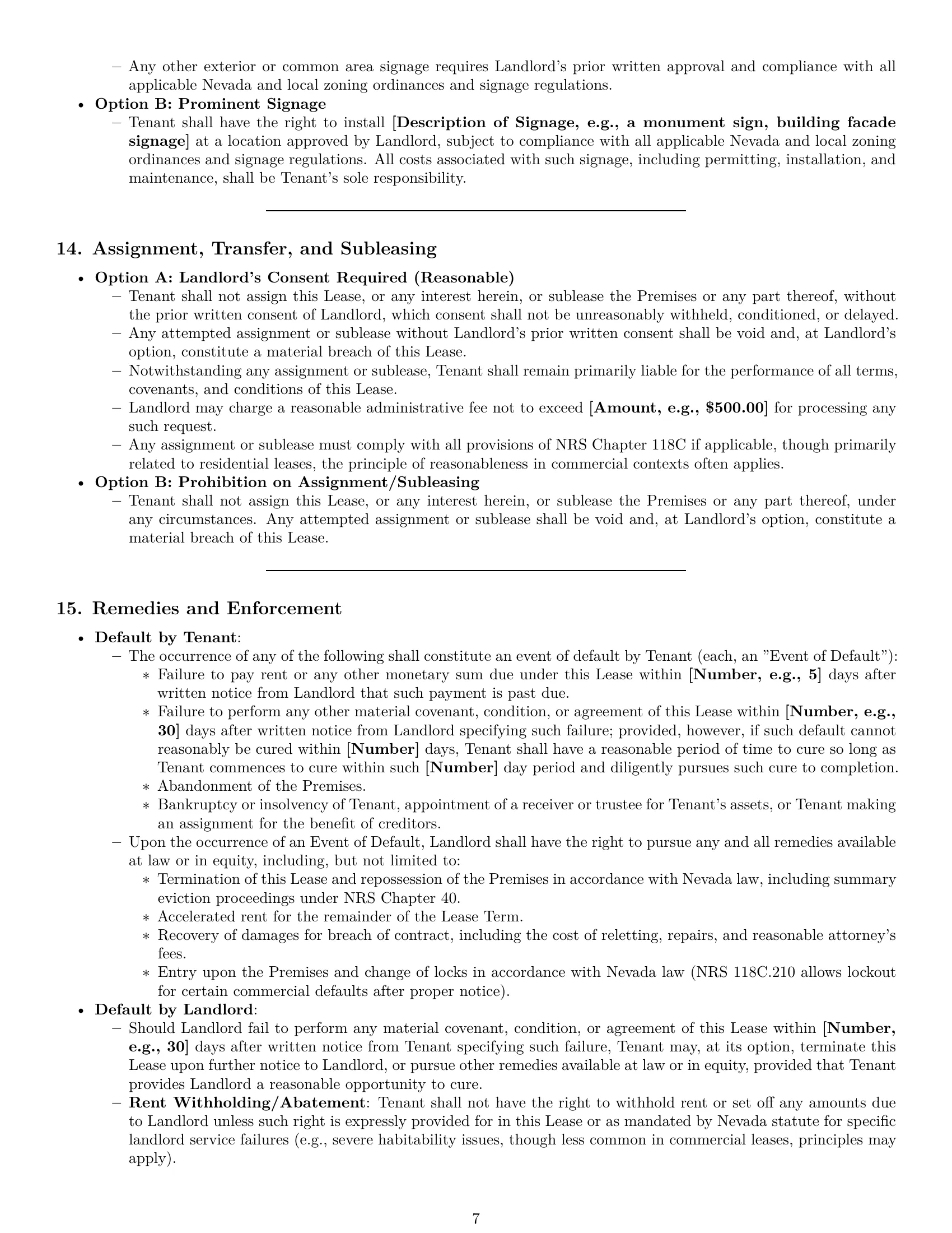 Preview page 7 of Pro Nevada office lease agreement template