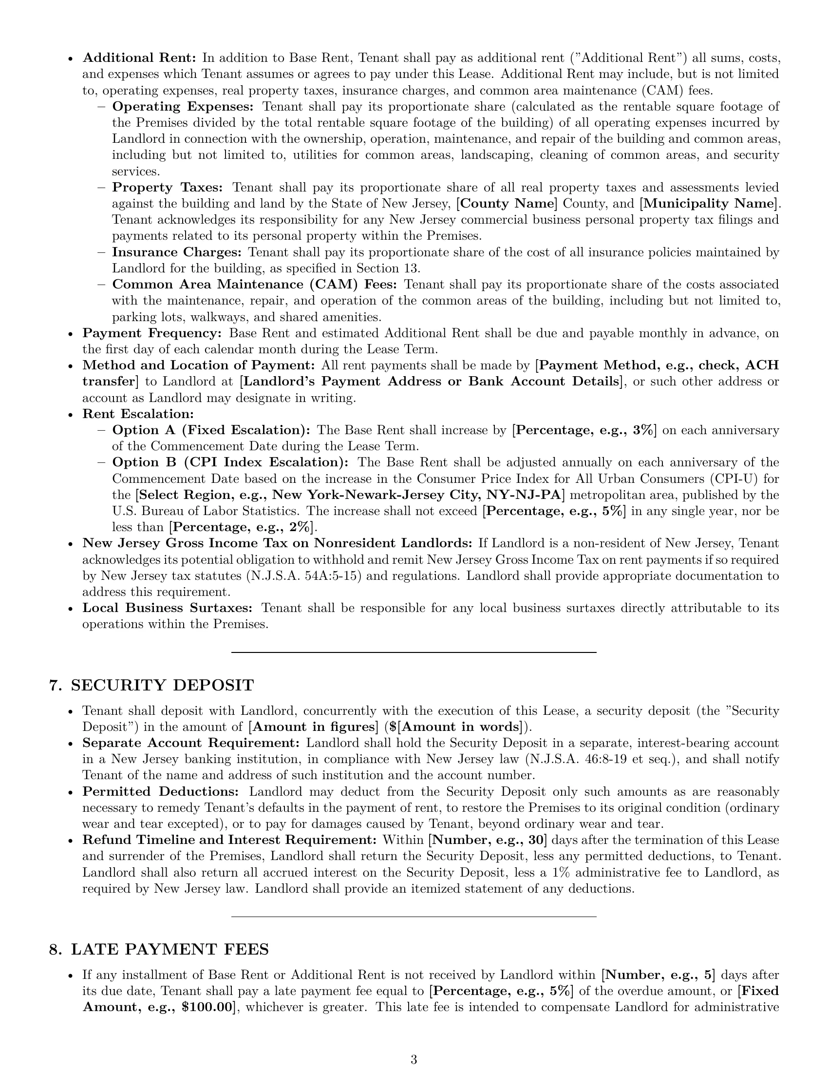 Preview page 3 of Pro New Jersey office lease agreement template
