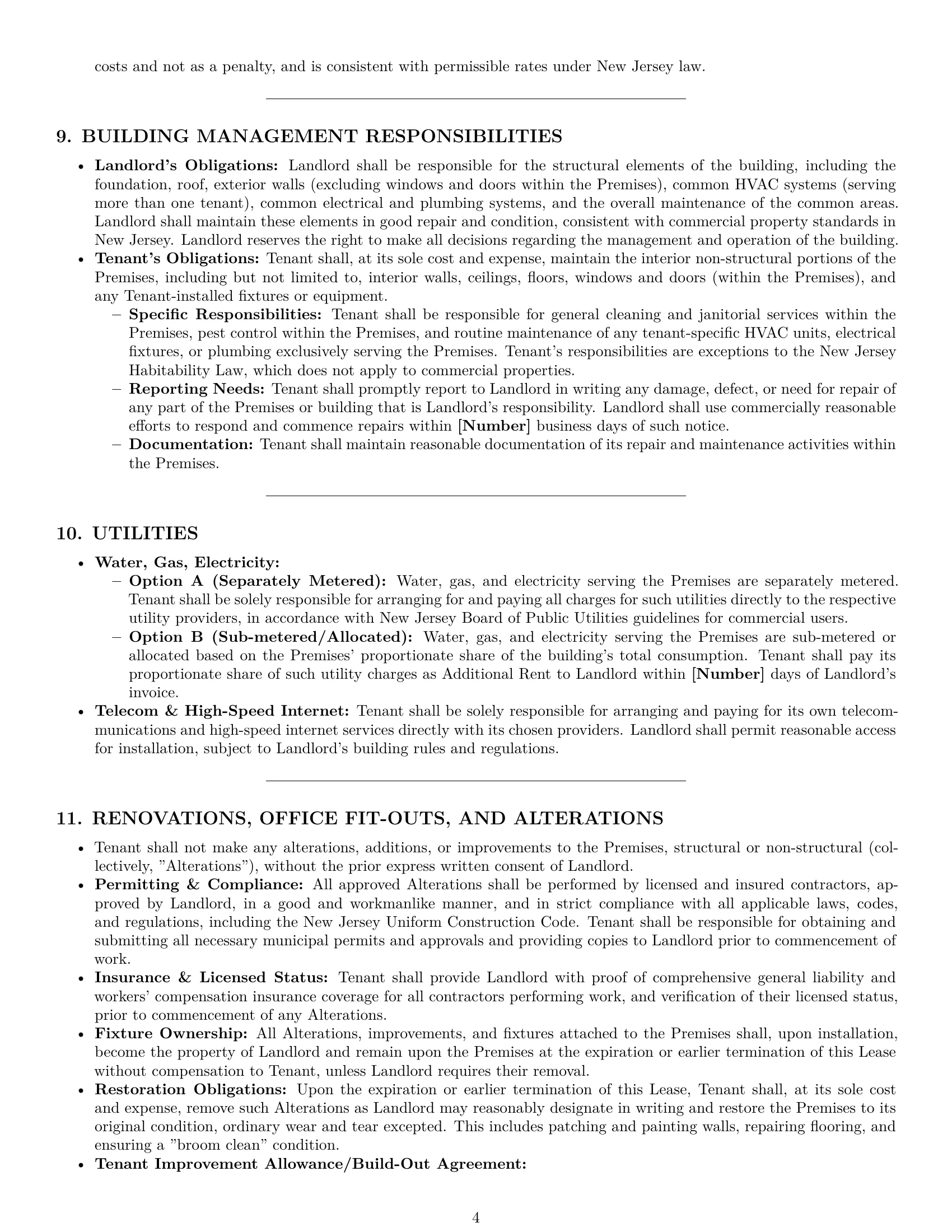 Preview page 4 of Pro New Jersey office lease agreement template