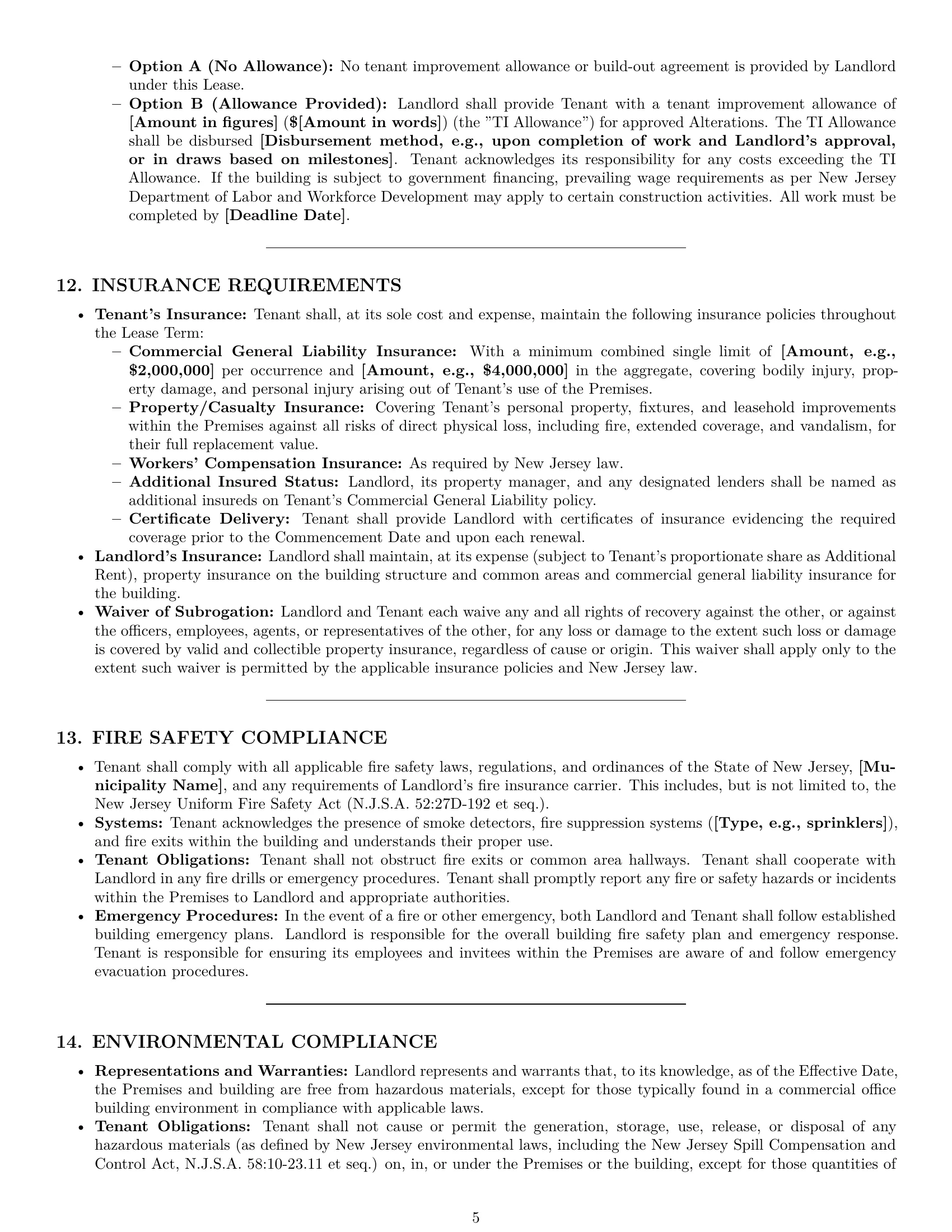 Preview page 5 of Pro New Jersey office lease agreement template