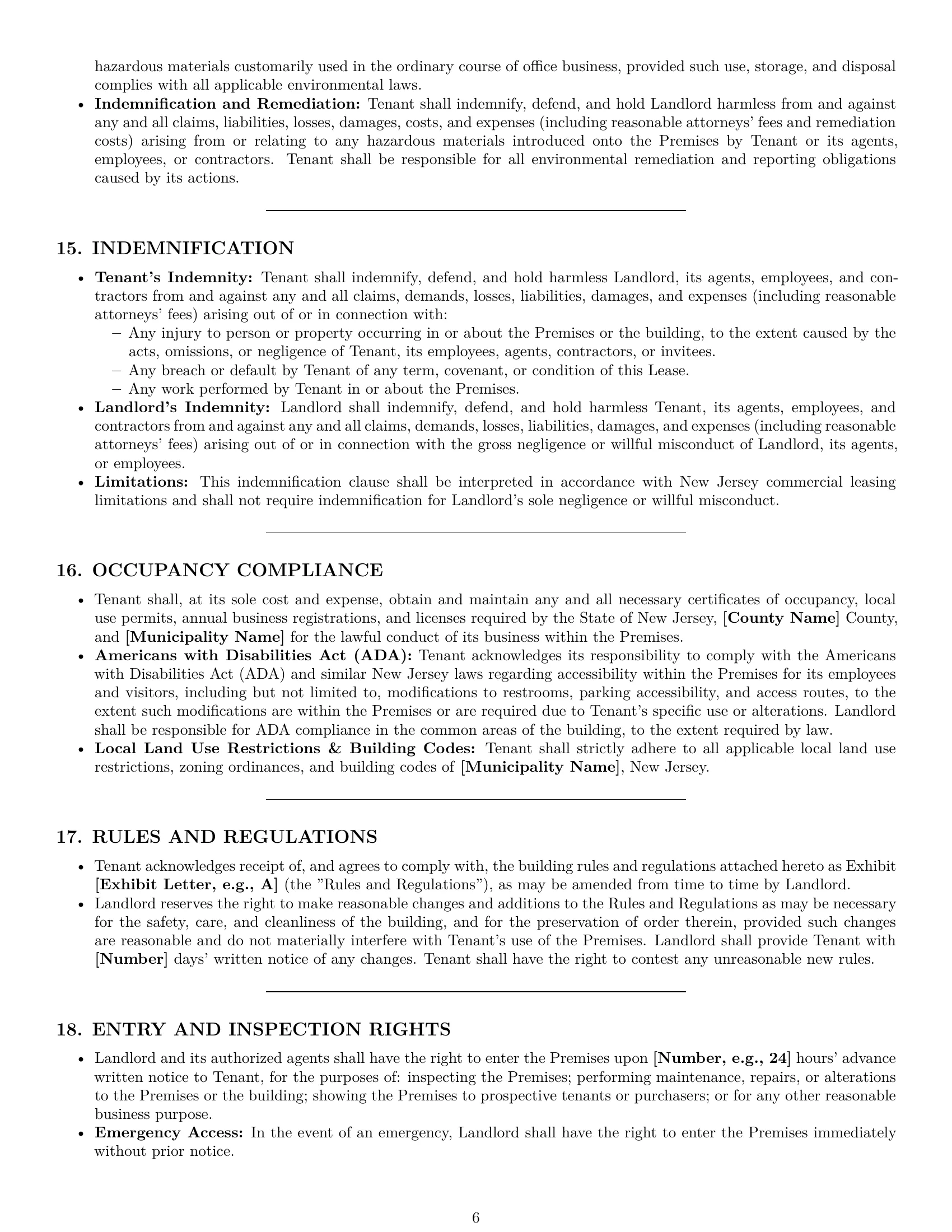 Preview page 6 of Pro New Jersey office lease agreement template